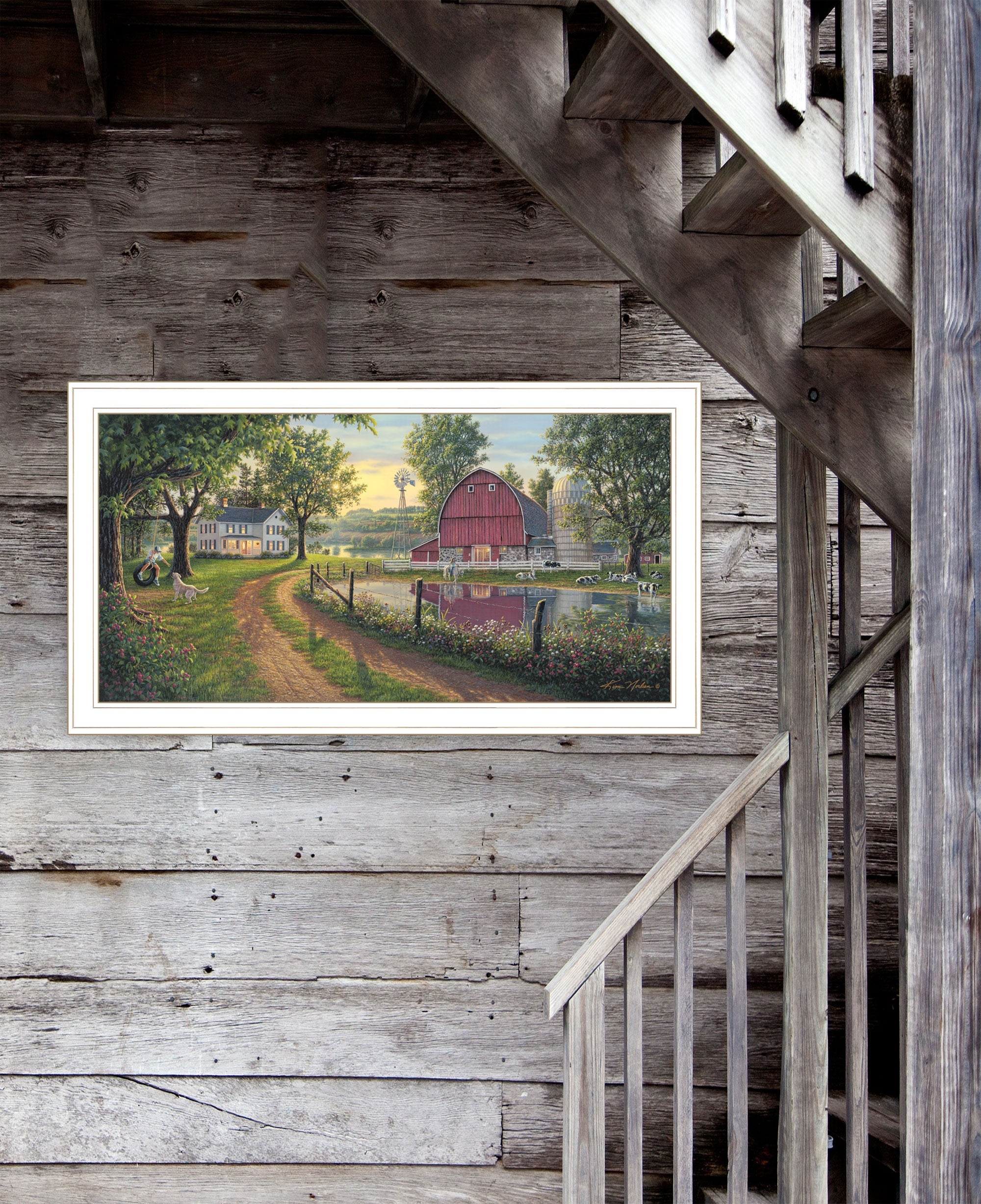 The Road Home 13 White Framed Print Wall Art