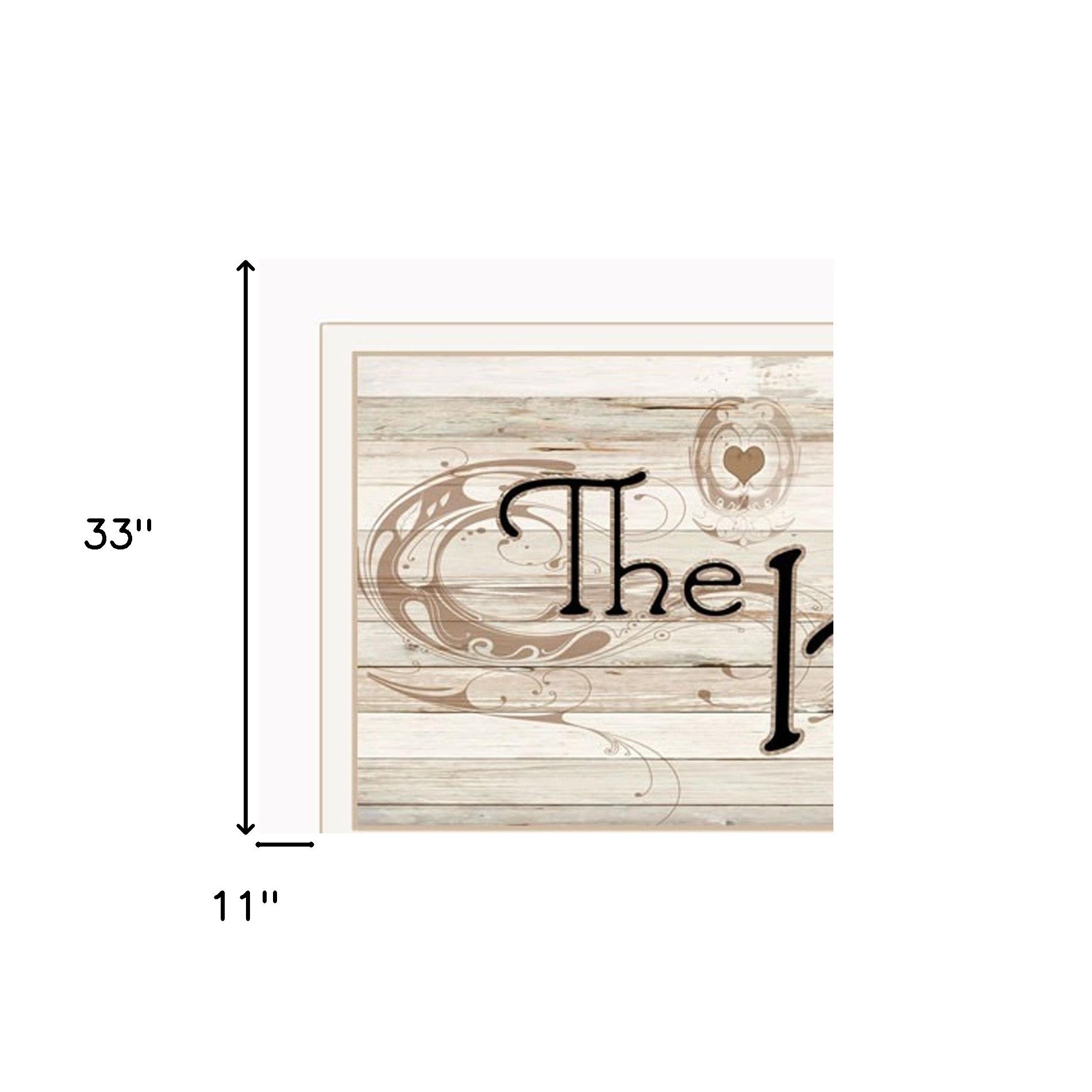 Set Of Four Kitchen Print (33x8) & Mug Rack(Horizonal) 27x8x3 White Frame White Framed Print Wall Art