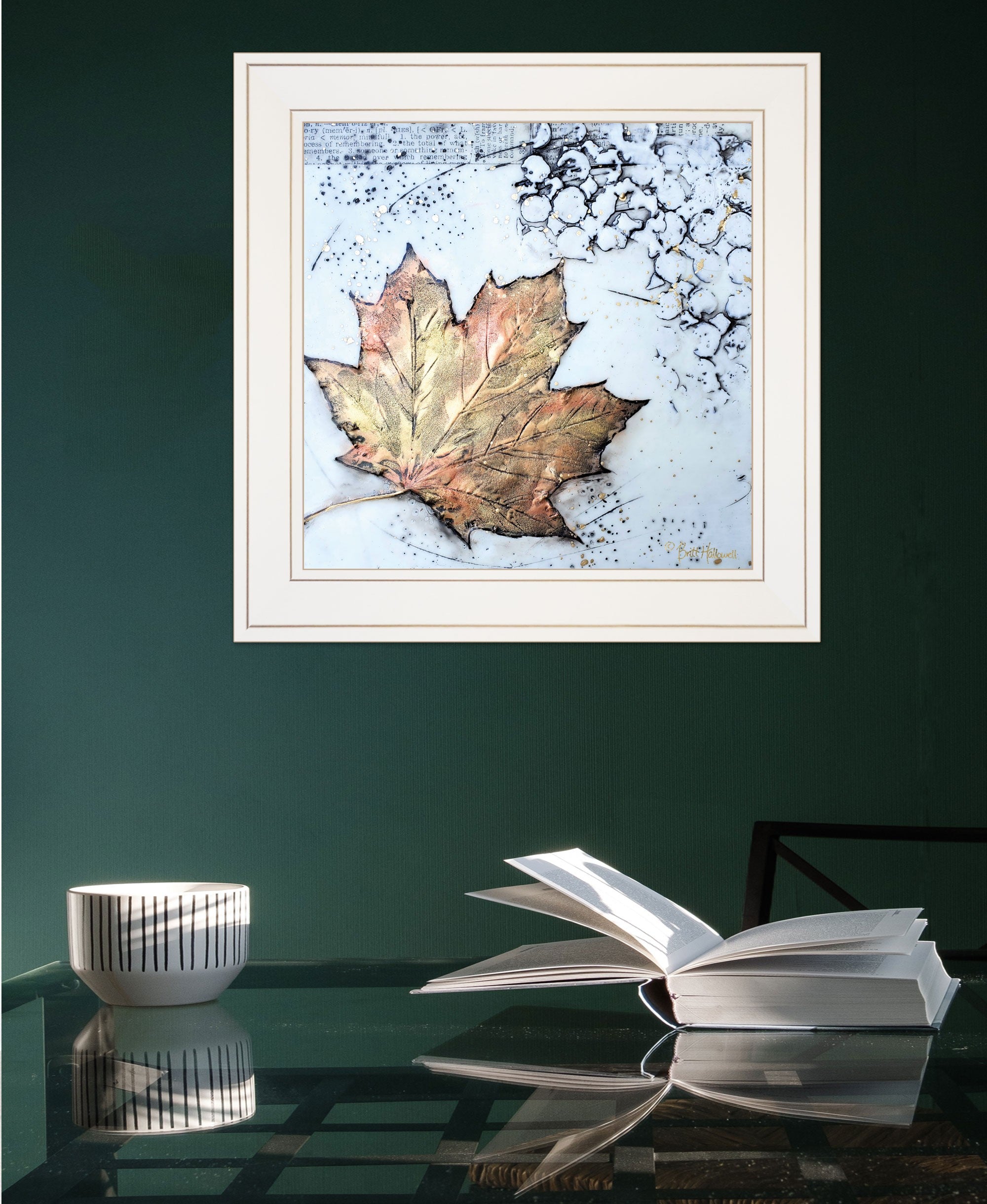 Channeling Fall 1 White Framed Print Wall Art