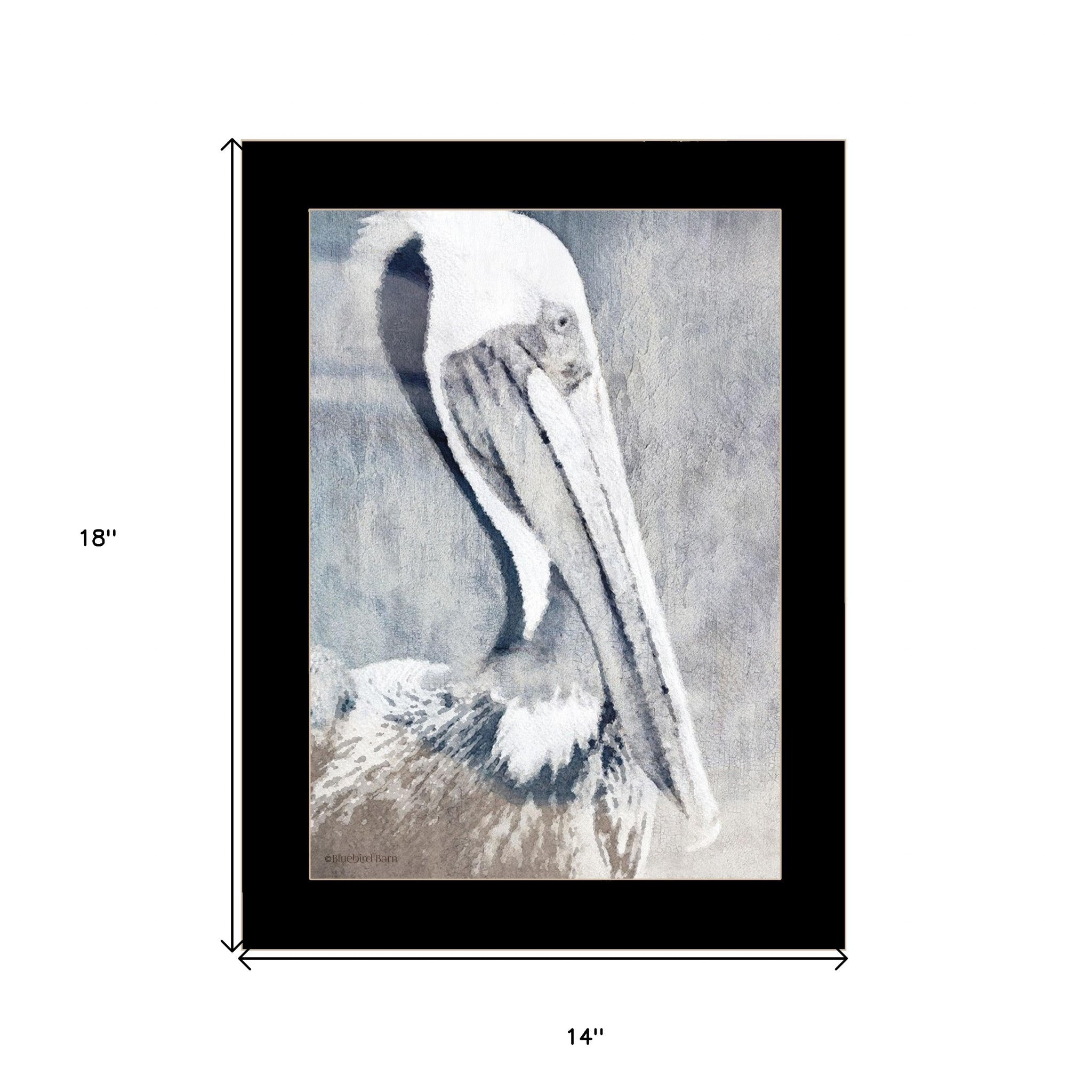 Pelican 3 Black Framed Print Wall Art