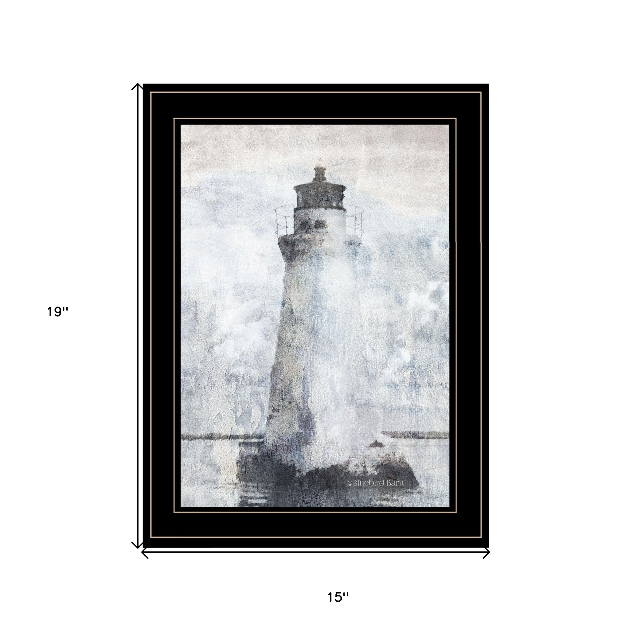 Lighthouse 2 Black Framed Print Wall Art