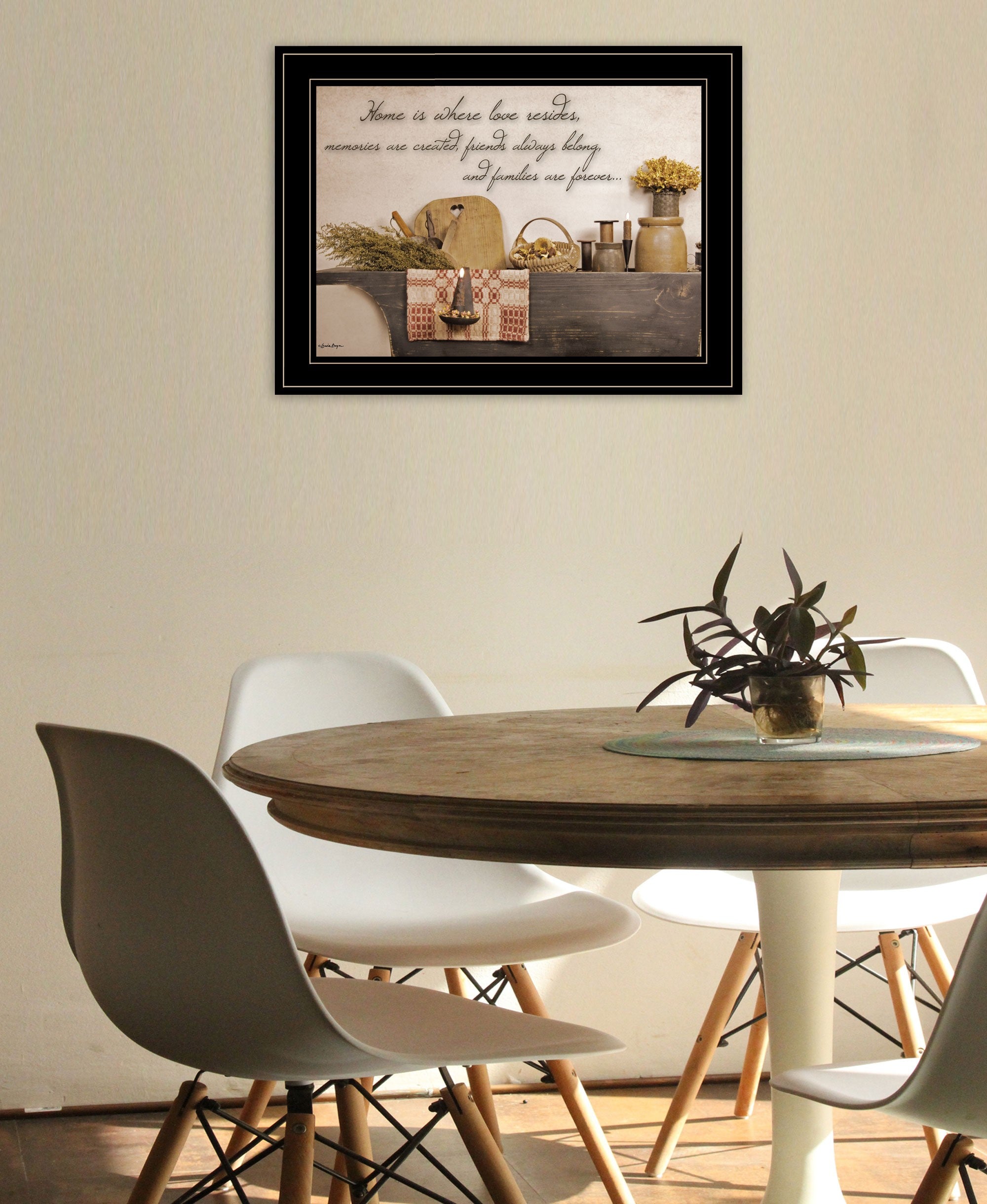 Home Is Where Love Resides 2 Black Framed Print Wall Art