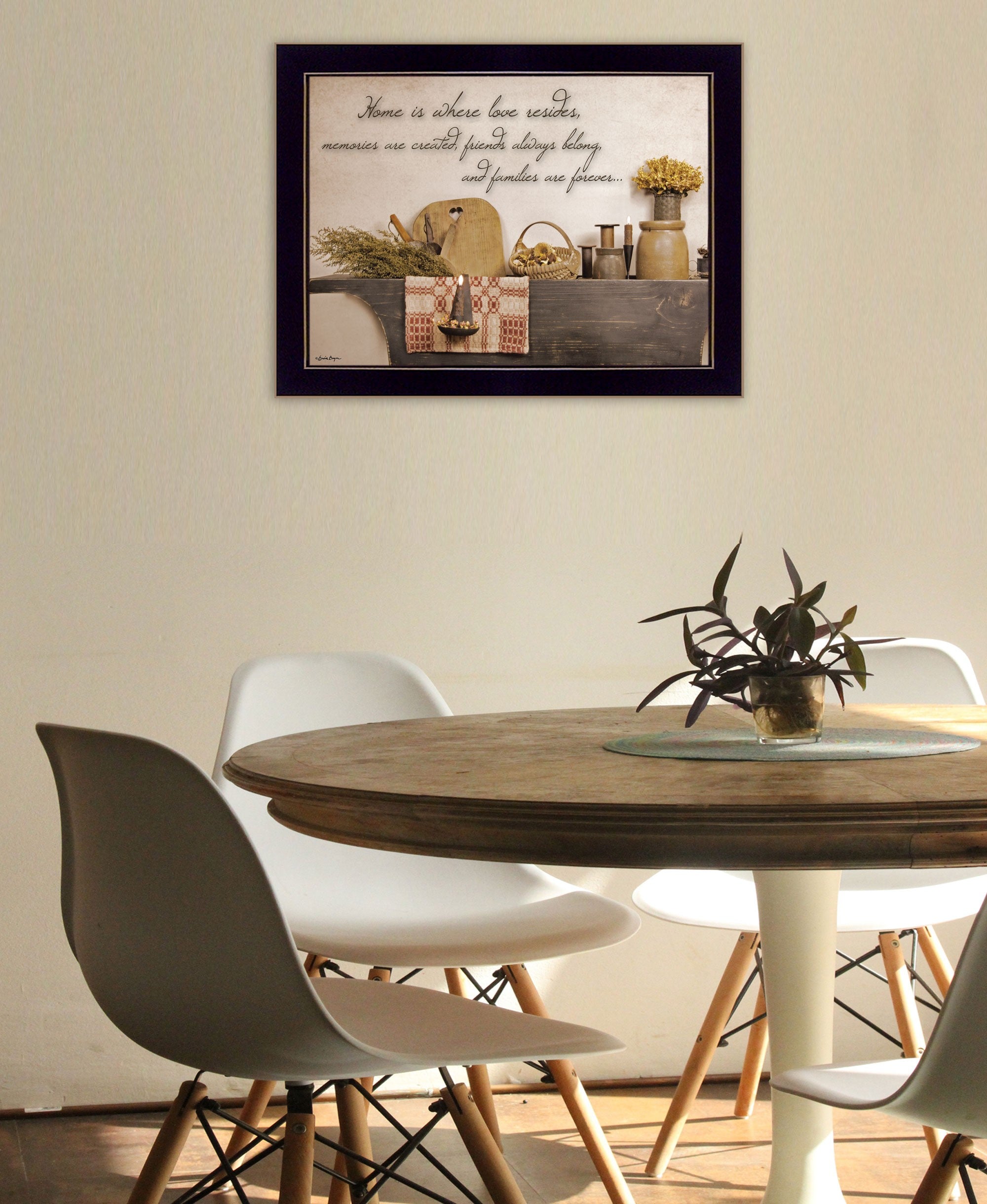 Home Is Where Love Resides 3 Black Framed Print Wall Art