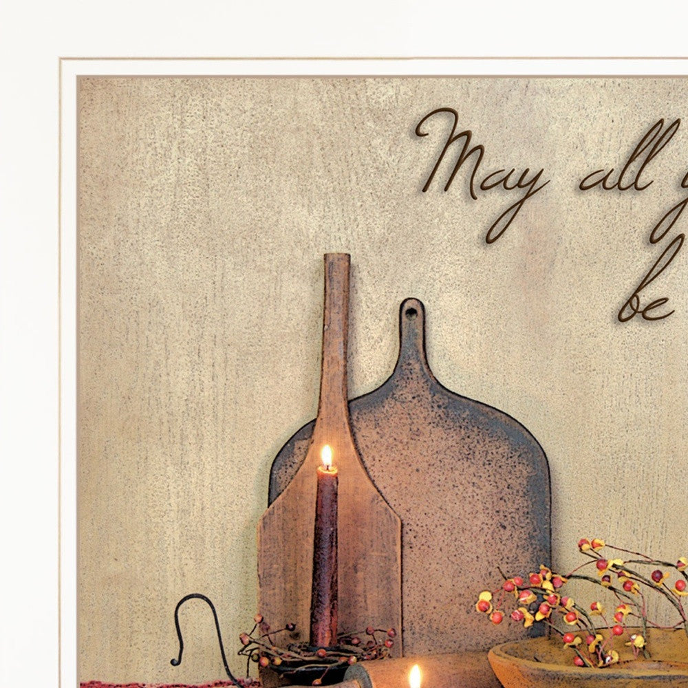 May All Your Days Be Blessed Collection White Framed Print Wall Art