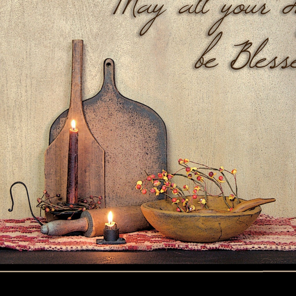 May All Your Days Be Blessed Collection Black Framed Print Wall Art