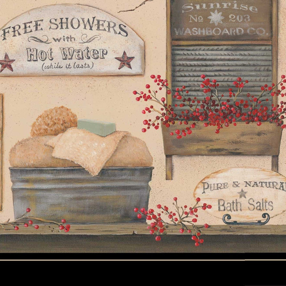 Free Showers 3 Black Framed Print Wall Art