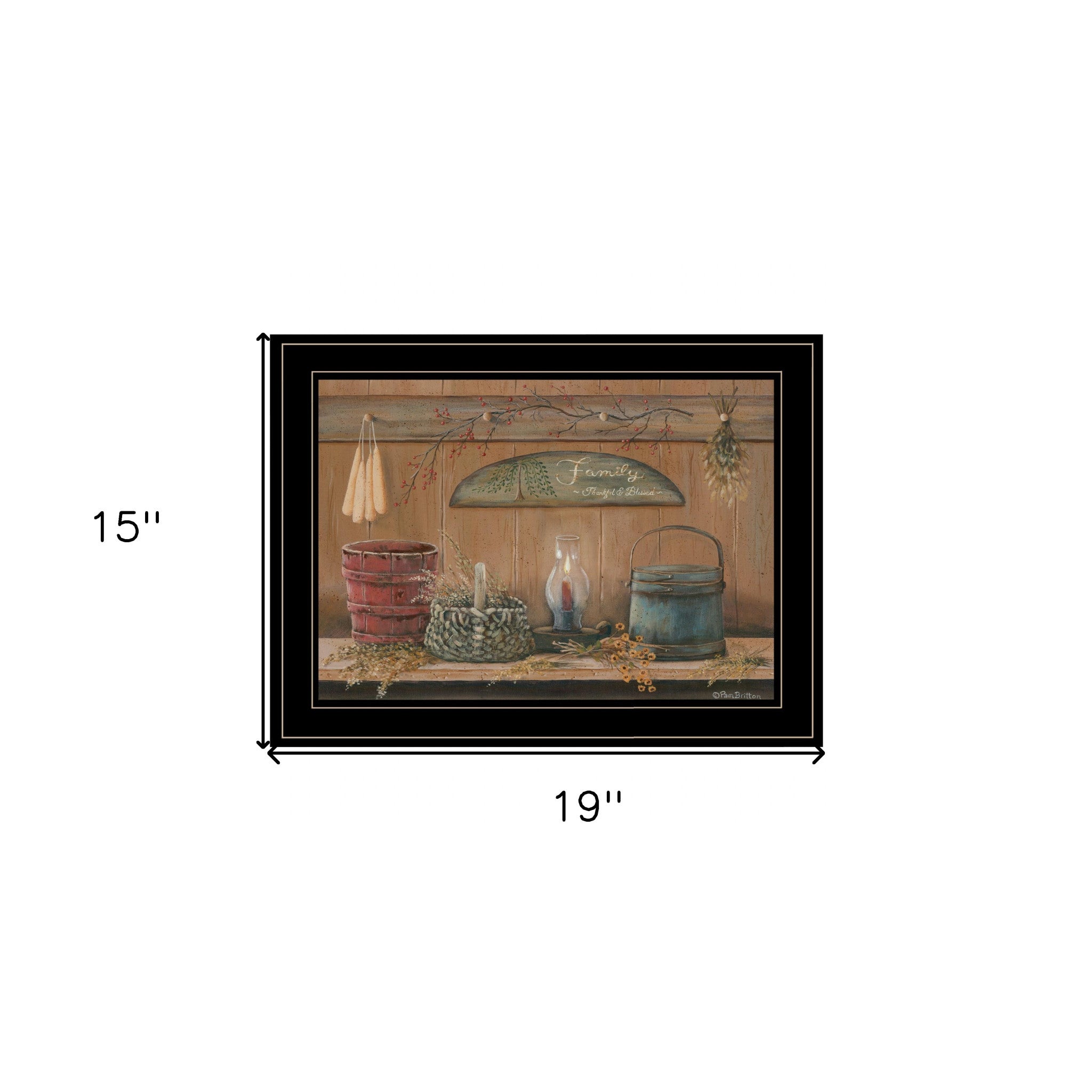 Treasures On The Shelf I 3 Black Framed Print Wall Art