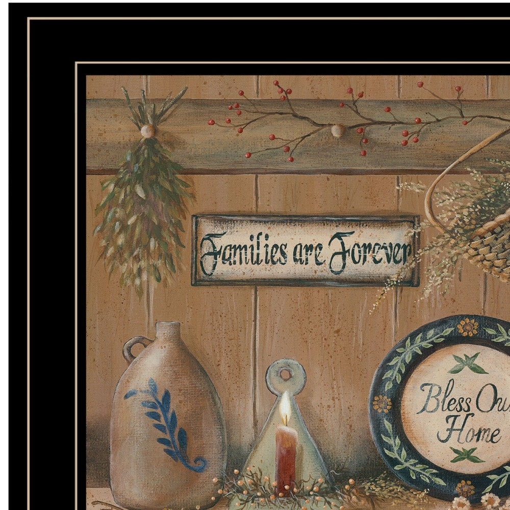 Treasures On The Shelf II 3 Black Framed Print Wall Art