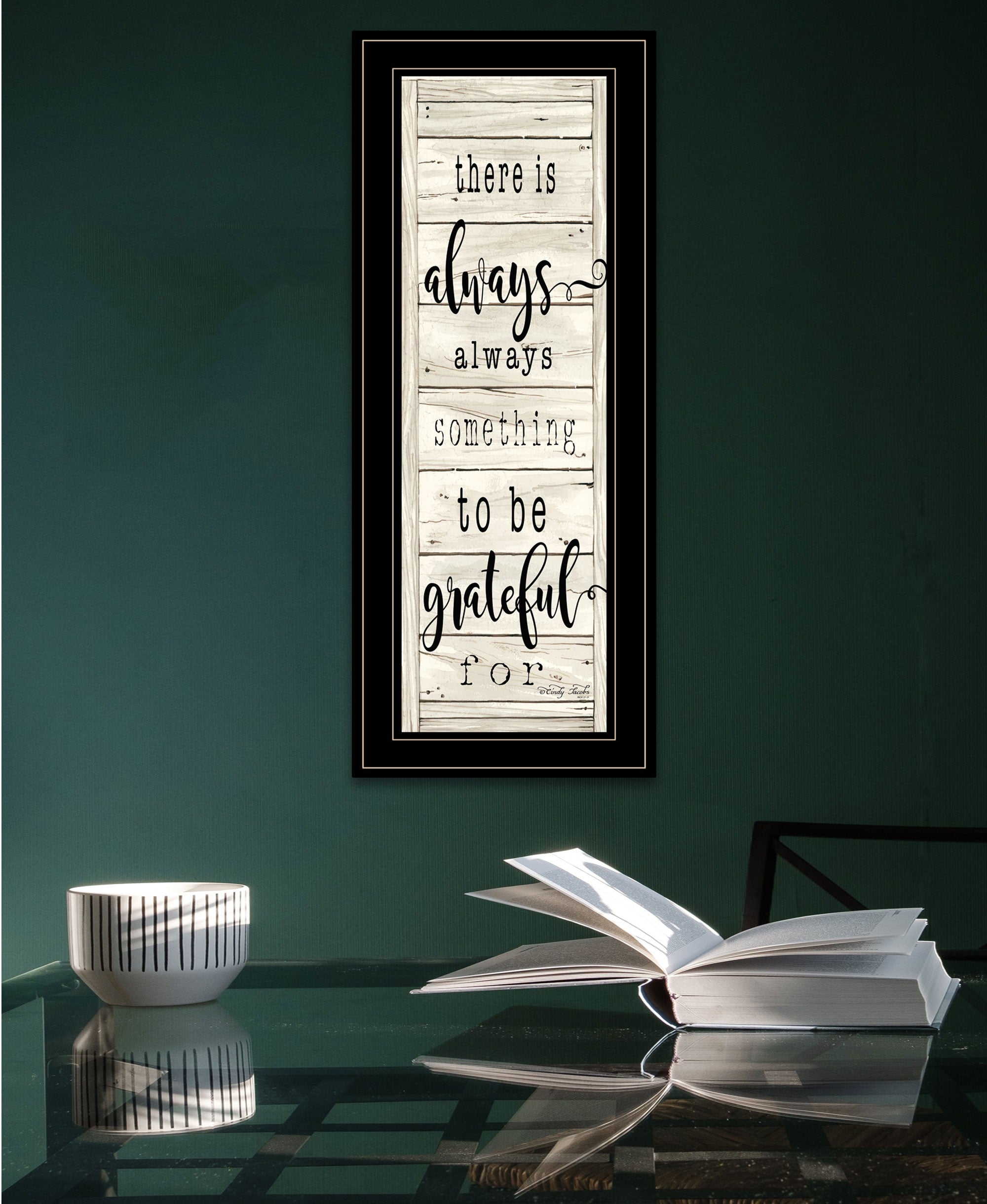 Be Grateful Collection 2 Black Framed Print Wall Art