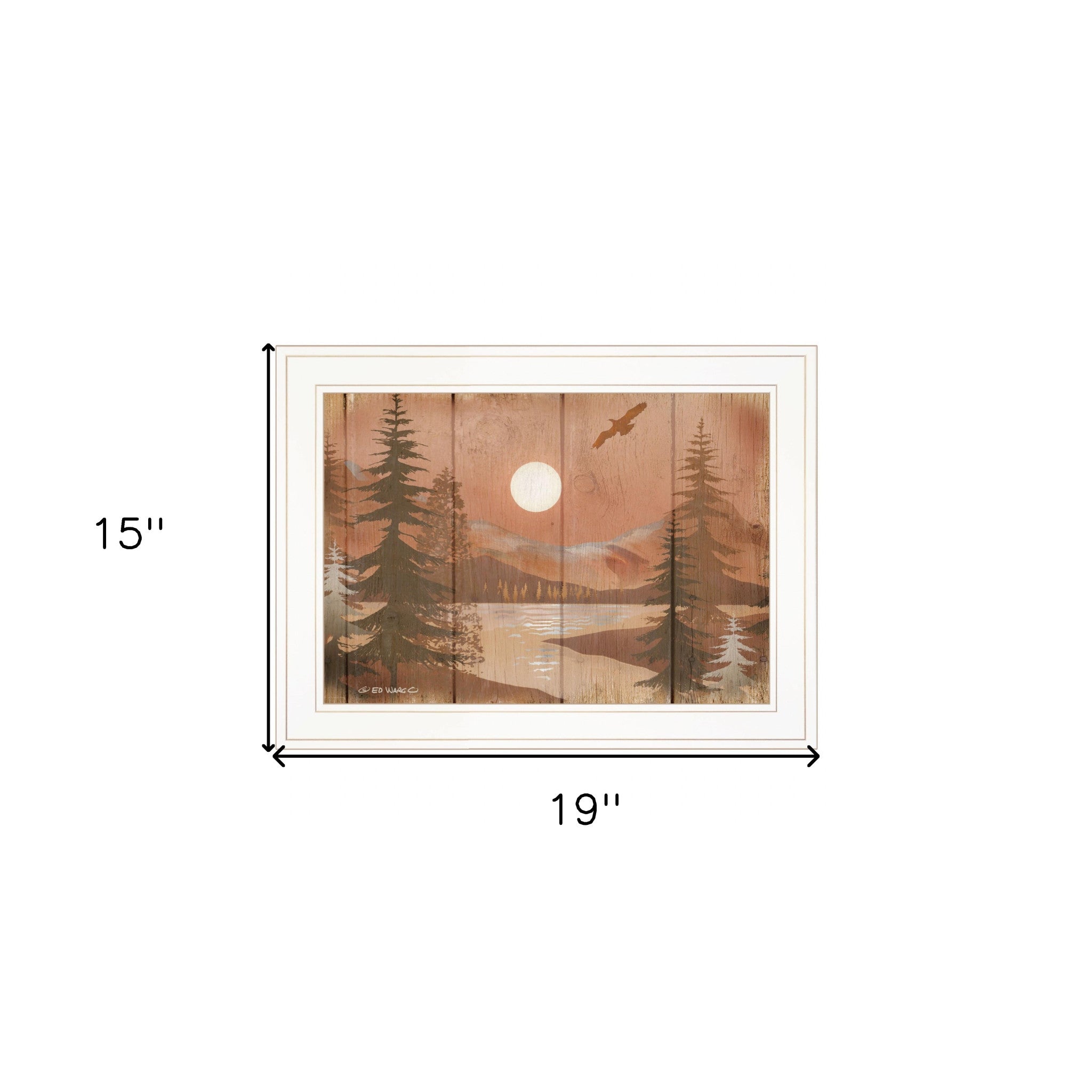 Full Moon II White Framed Print Wall Art