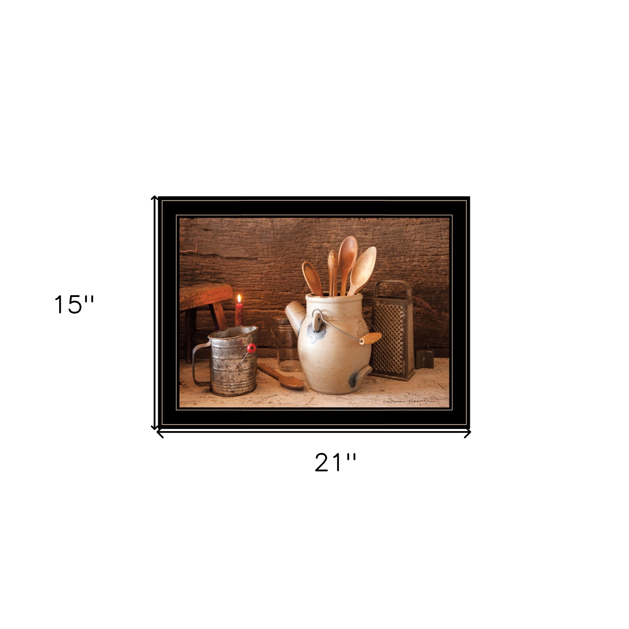 Grandmas Kitchen Tools 3 Black Framed Print Kitchen Wall Art