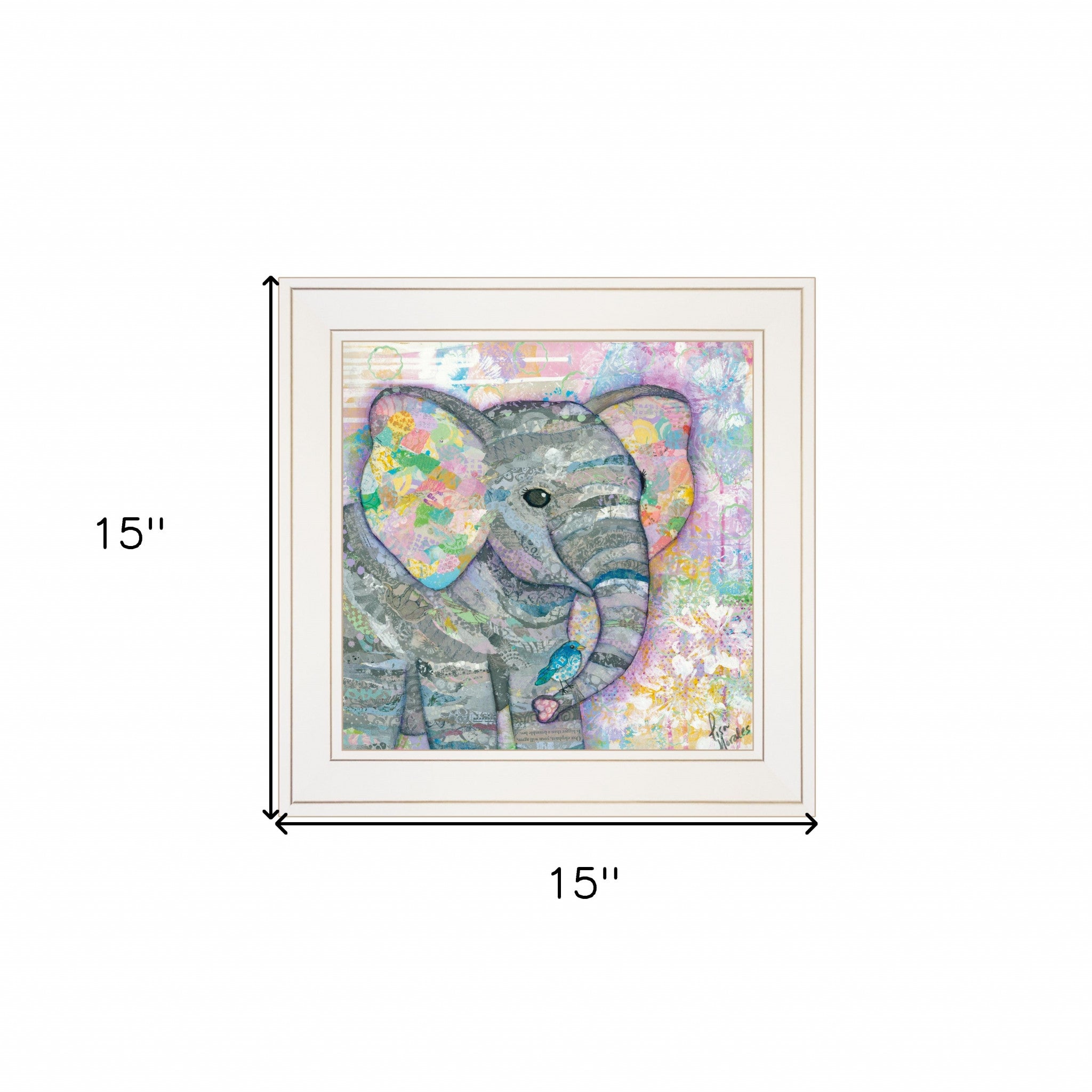 Elephant I 2 White Framed Print Wall Art