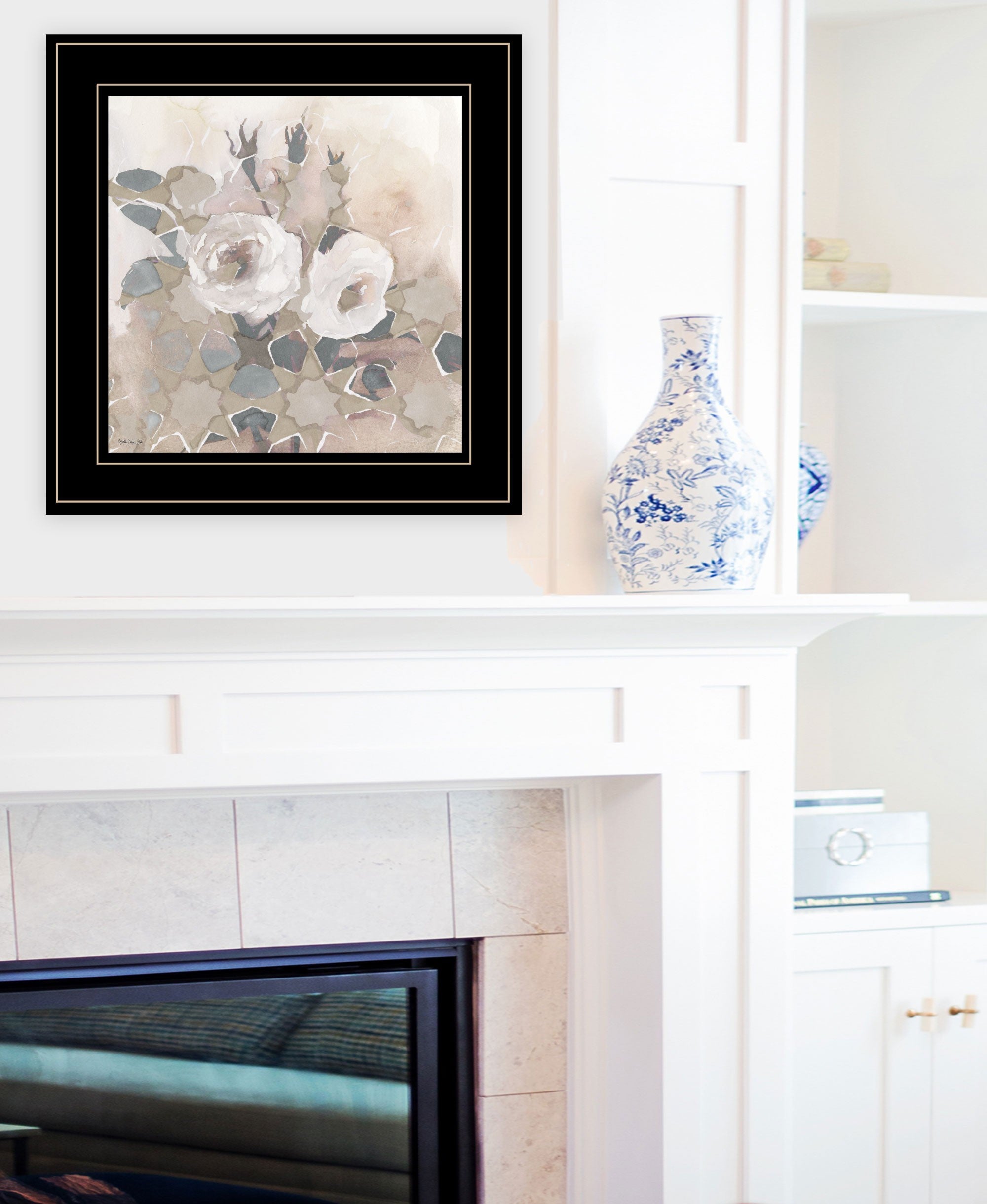 Transitional Blooms I 3 Black Framed Print Wall Art