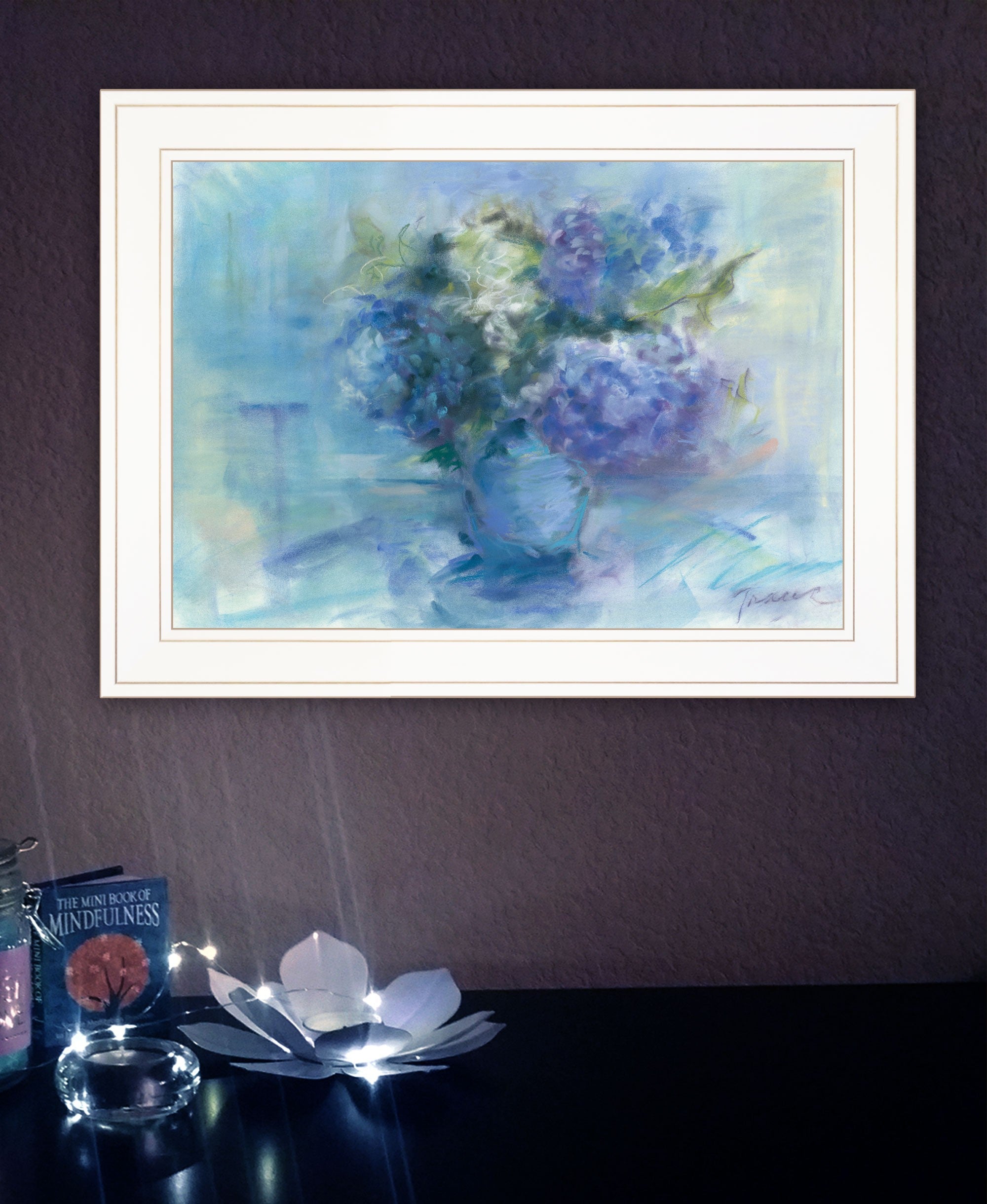 Bouquet 2 White Framed Print Wall Art