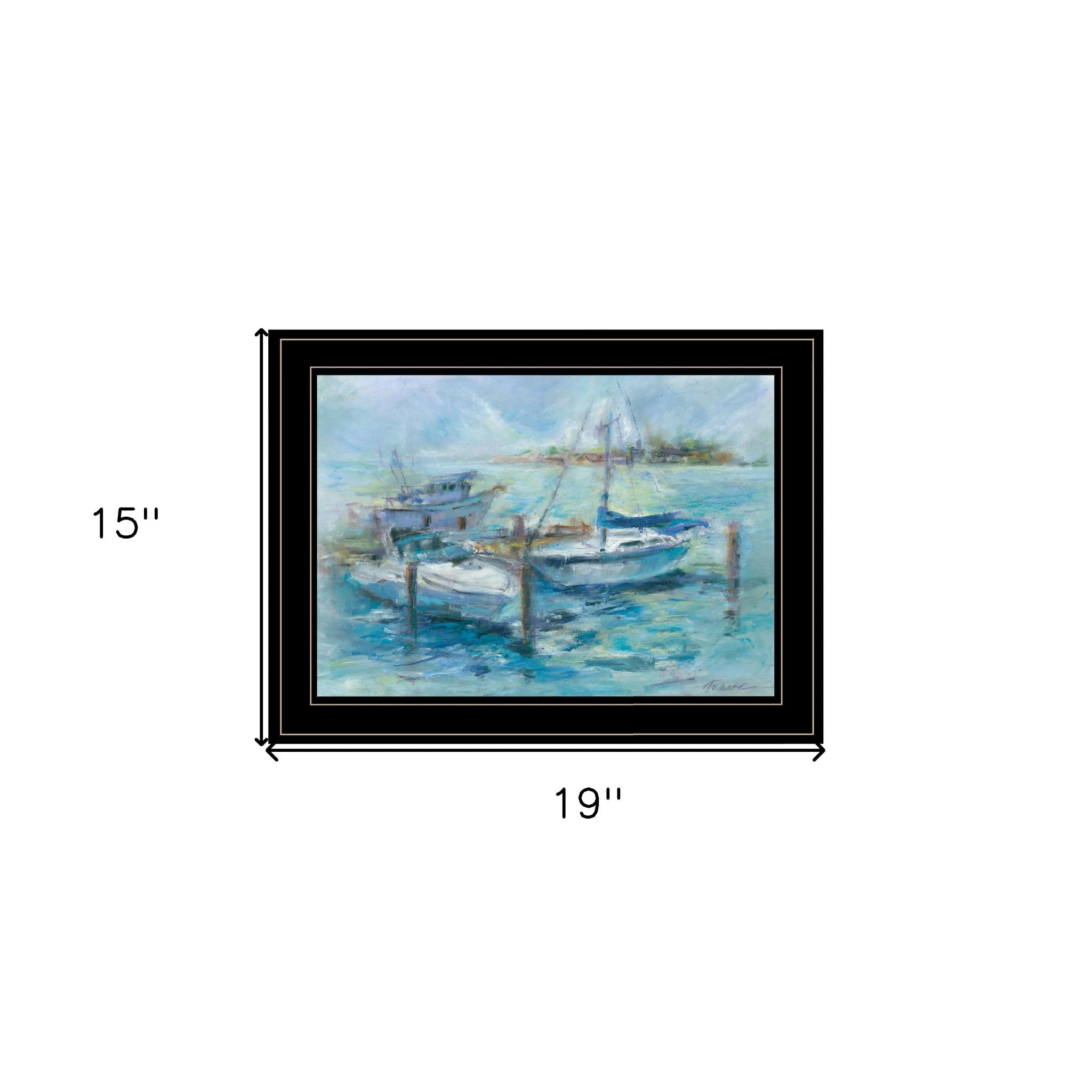 Dockside 3 Black Framed Print Wall Art