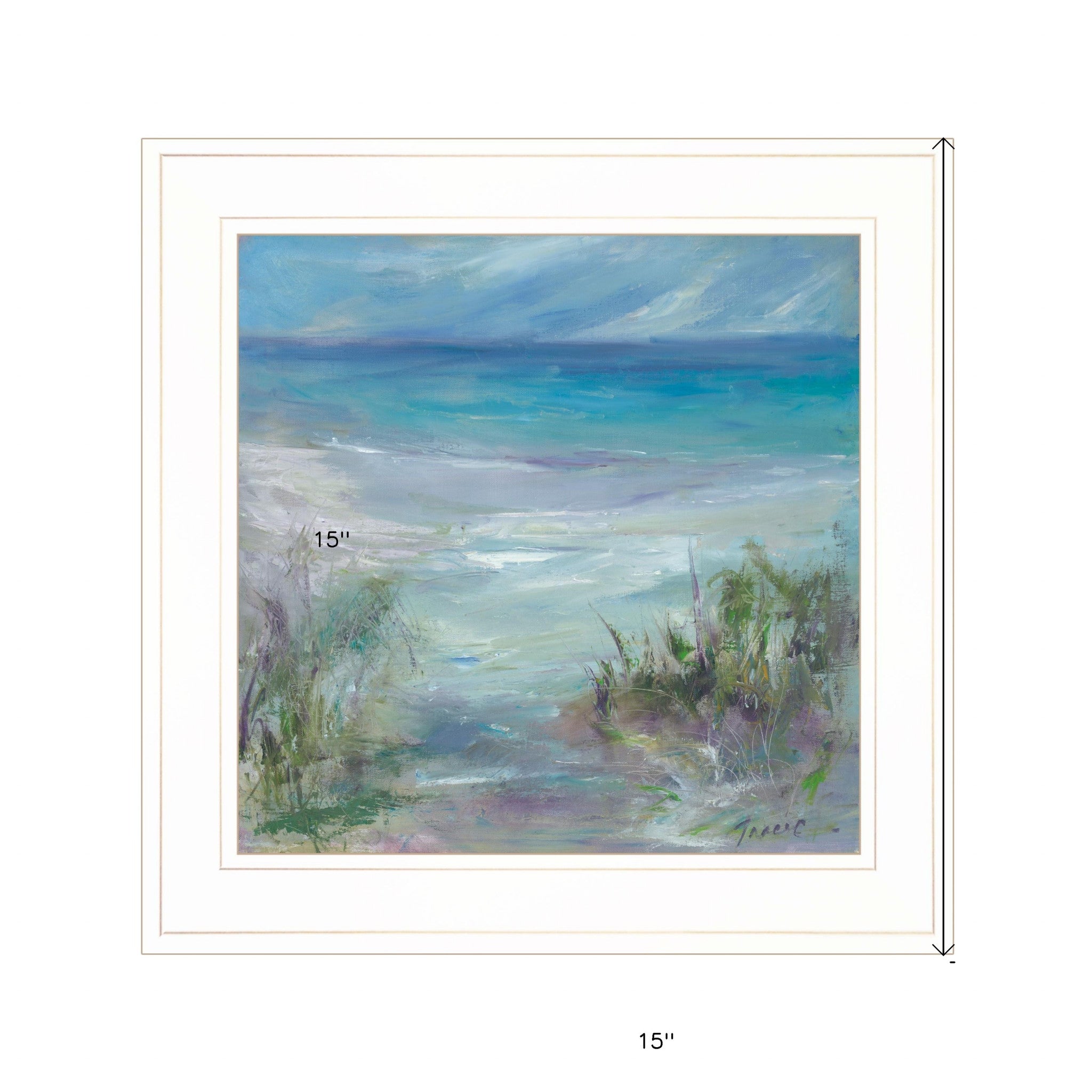 Blue Horizons 2 White Framed Print Wall Art