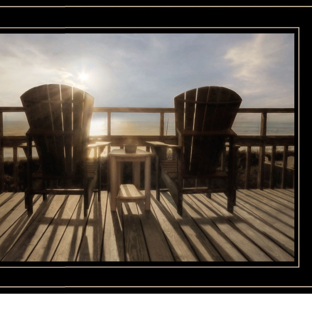 Set Of Two By The Sea 2 Black Framed Print Wall Art