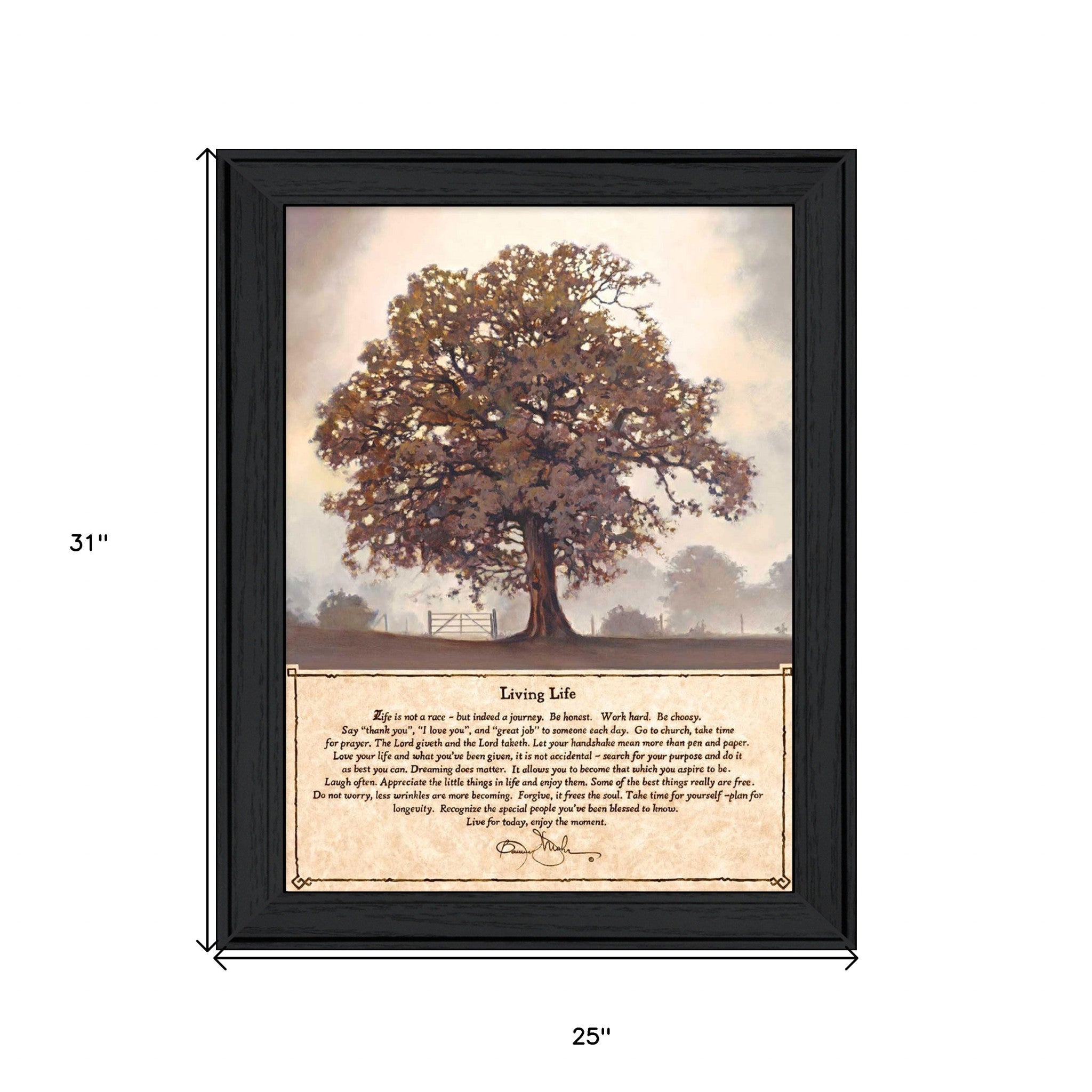 Living Life 15 Black Framed Print Wall Art