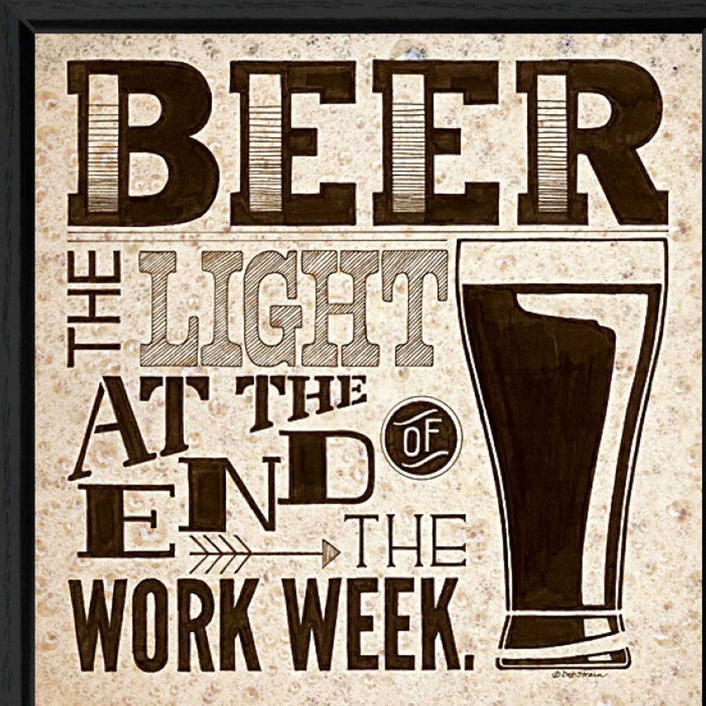 Beer at the End of the Work Week Black Framed Print Wall Art