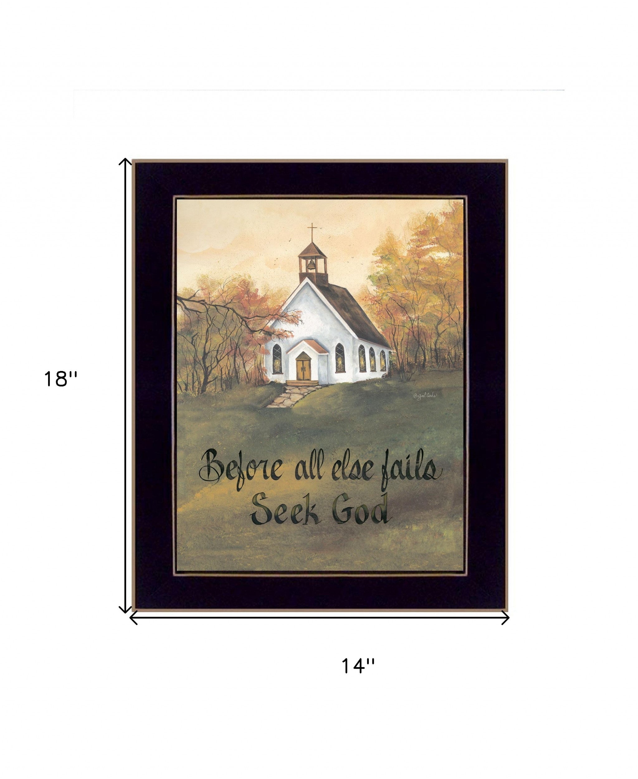 Seek God Black Framed Print Wall Art