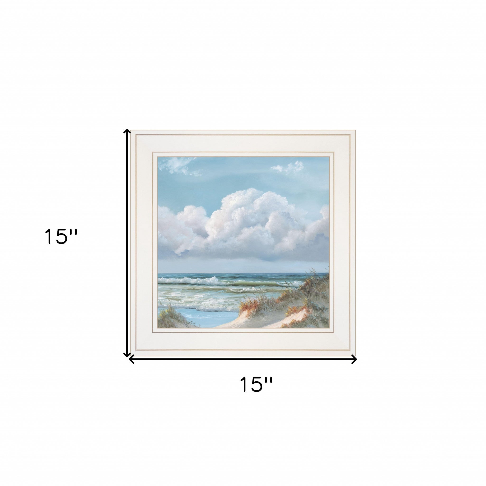 Beautiful Day Triptych III White Framed Print Wall Art