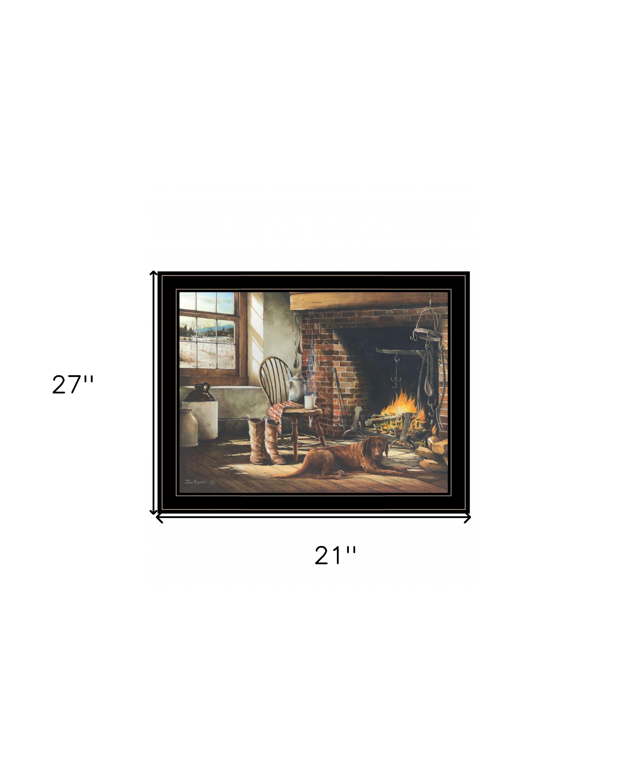 His Morning Coffee 2 Black Framed Print Wall Art