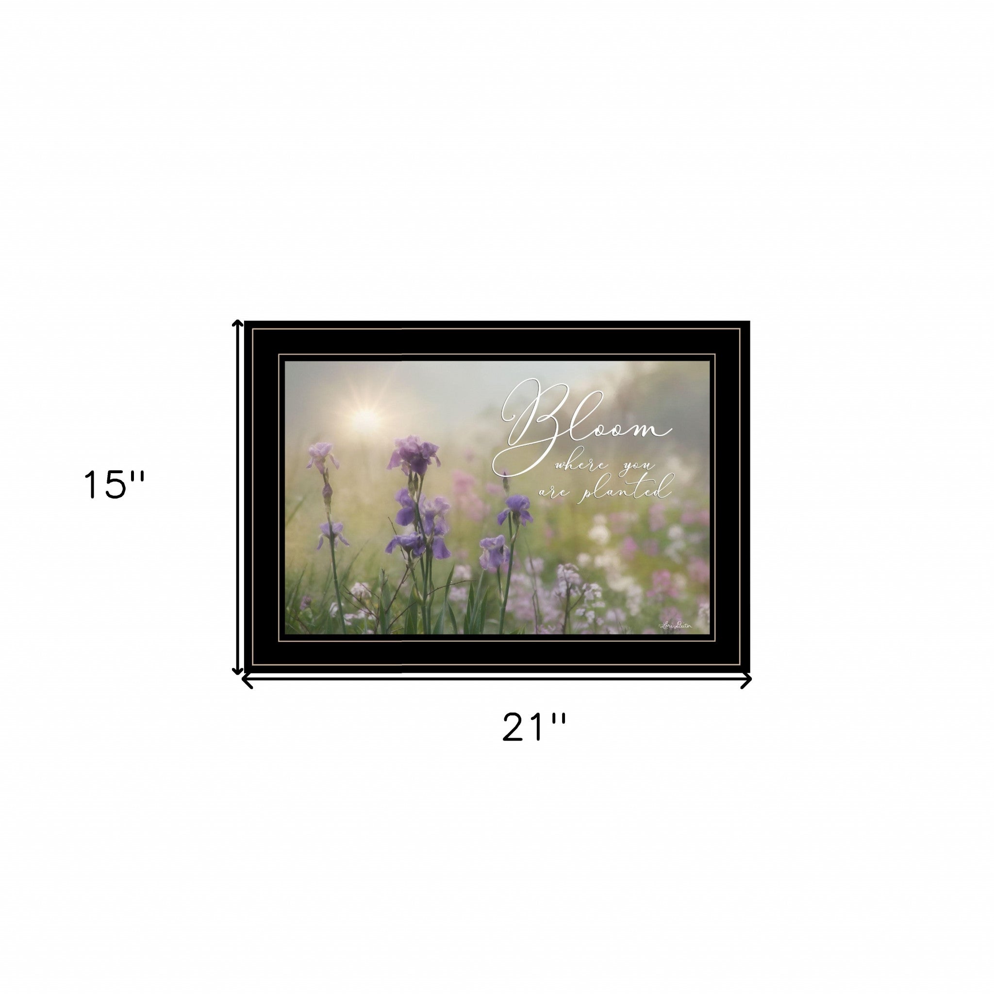 Bloom Where You Are Planted 2 Black Framed Print Wall Art