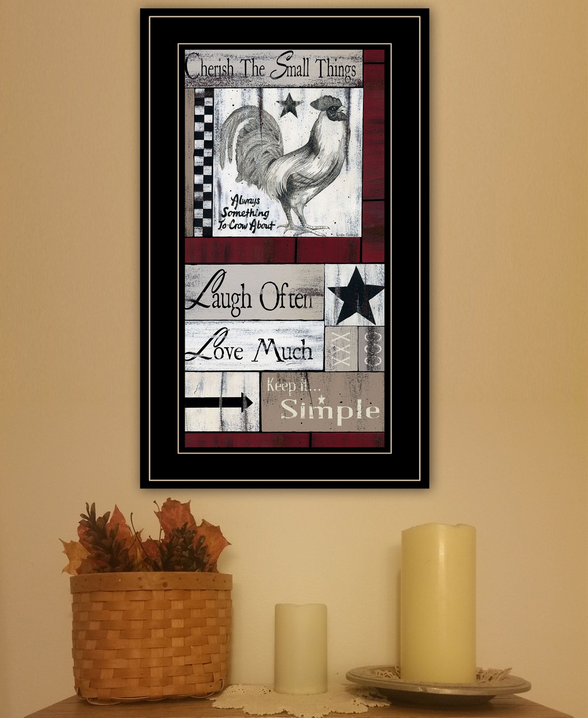 Cherish The Small Things 3 Black Framed Print Wall Art