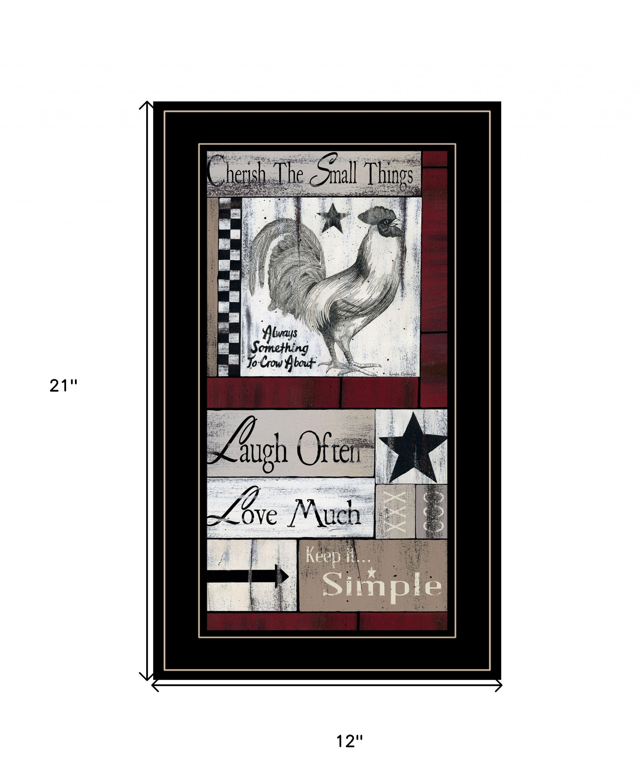 Cherish The Small Things 3 Black Framed Print Wall Art