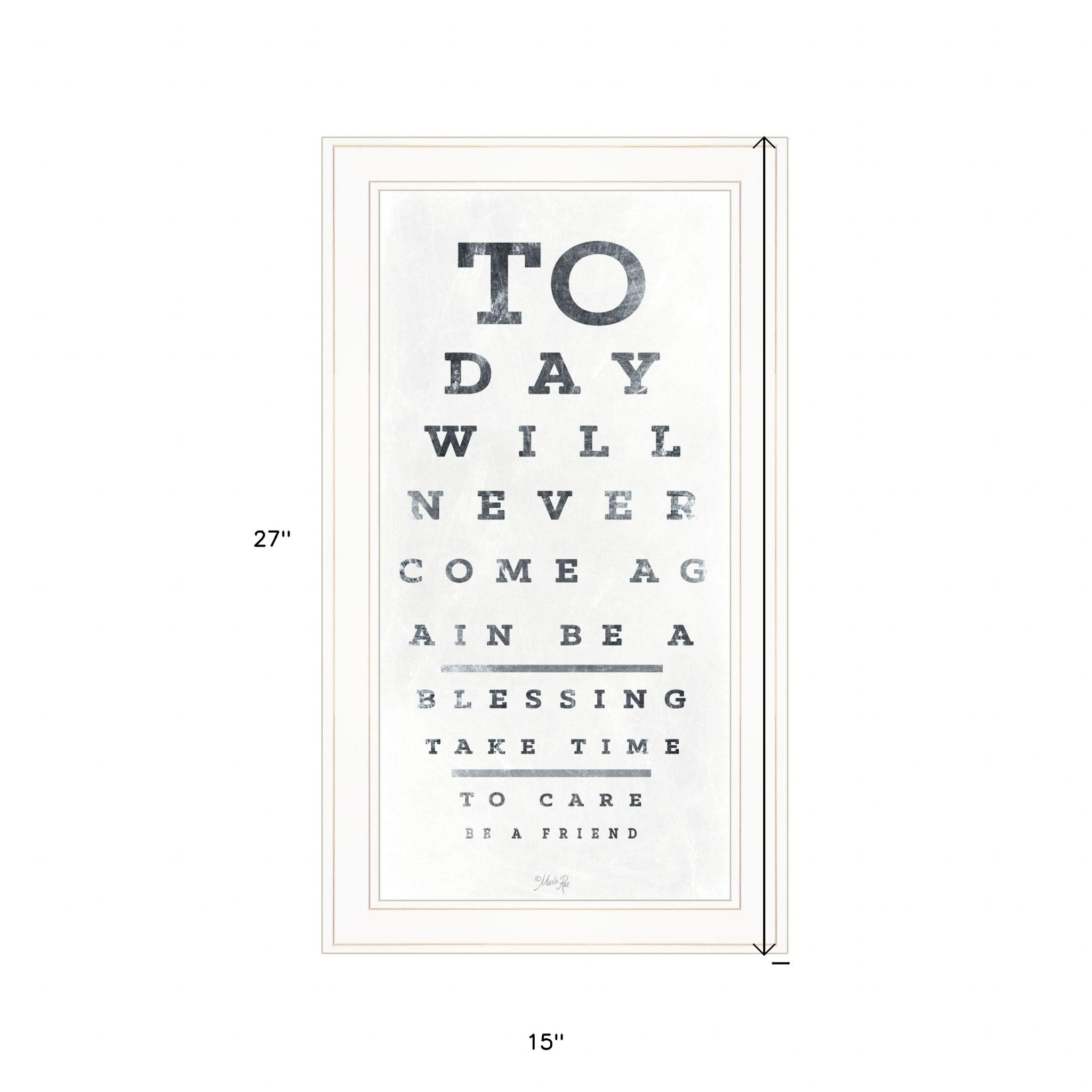 Eye Chart I 2 White Framed Print Wall Art