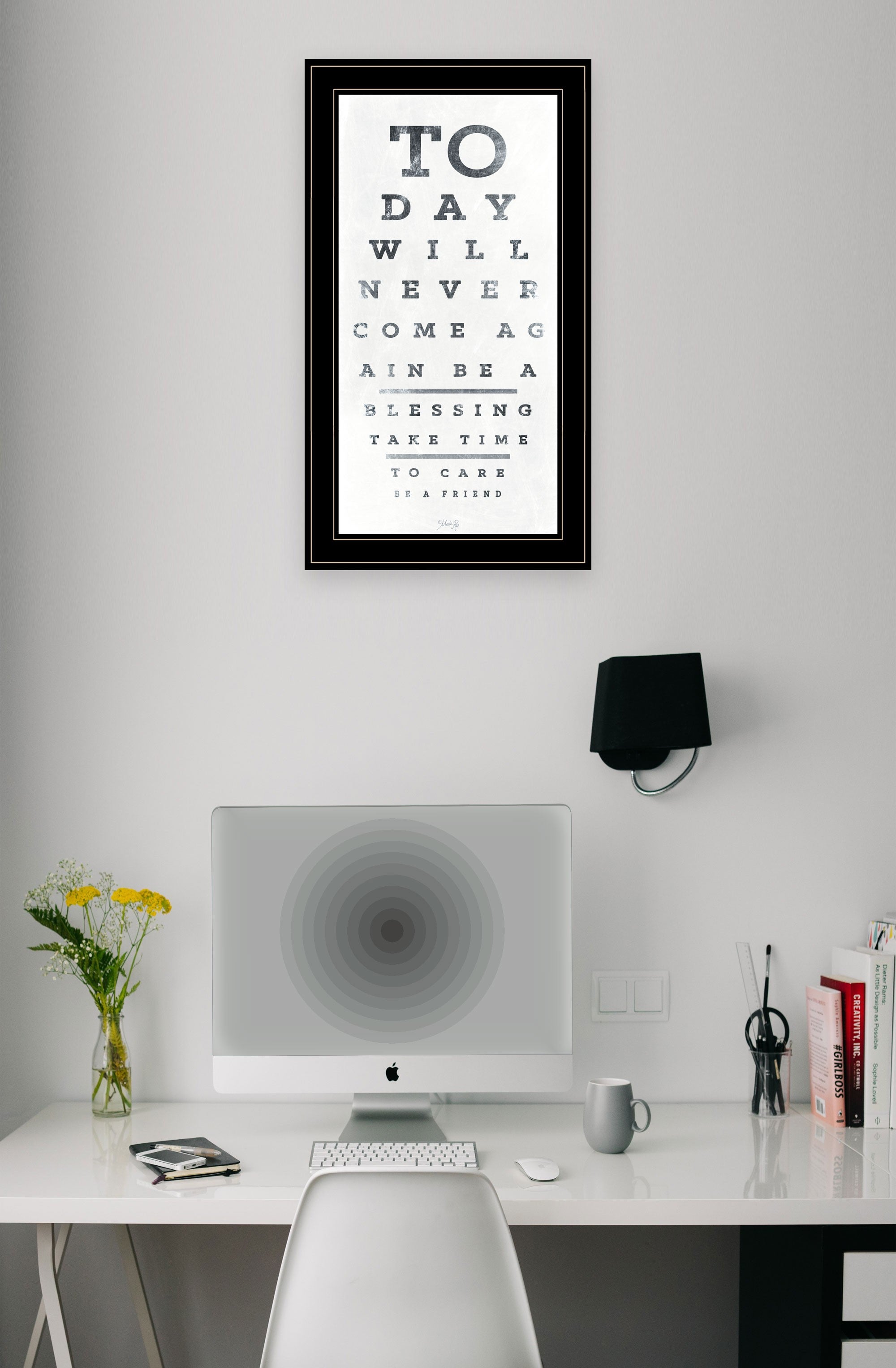 Eye Chart I 3 Black Framed Print Wall Art