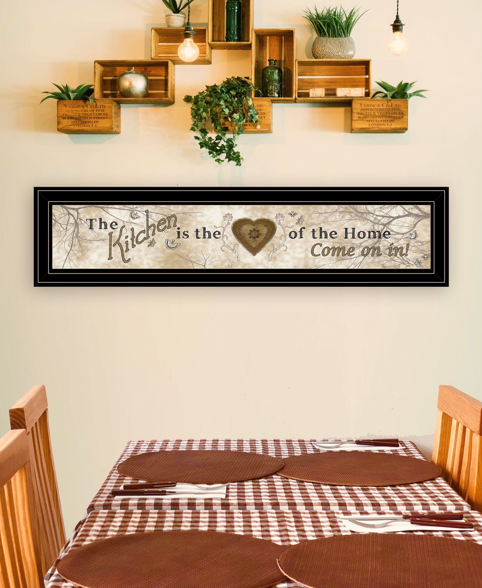 Love Of Nature Kitchen Or Heart Of Then Home 2 Black Framed Print Wall Art