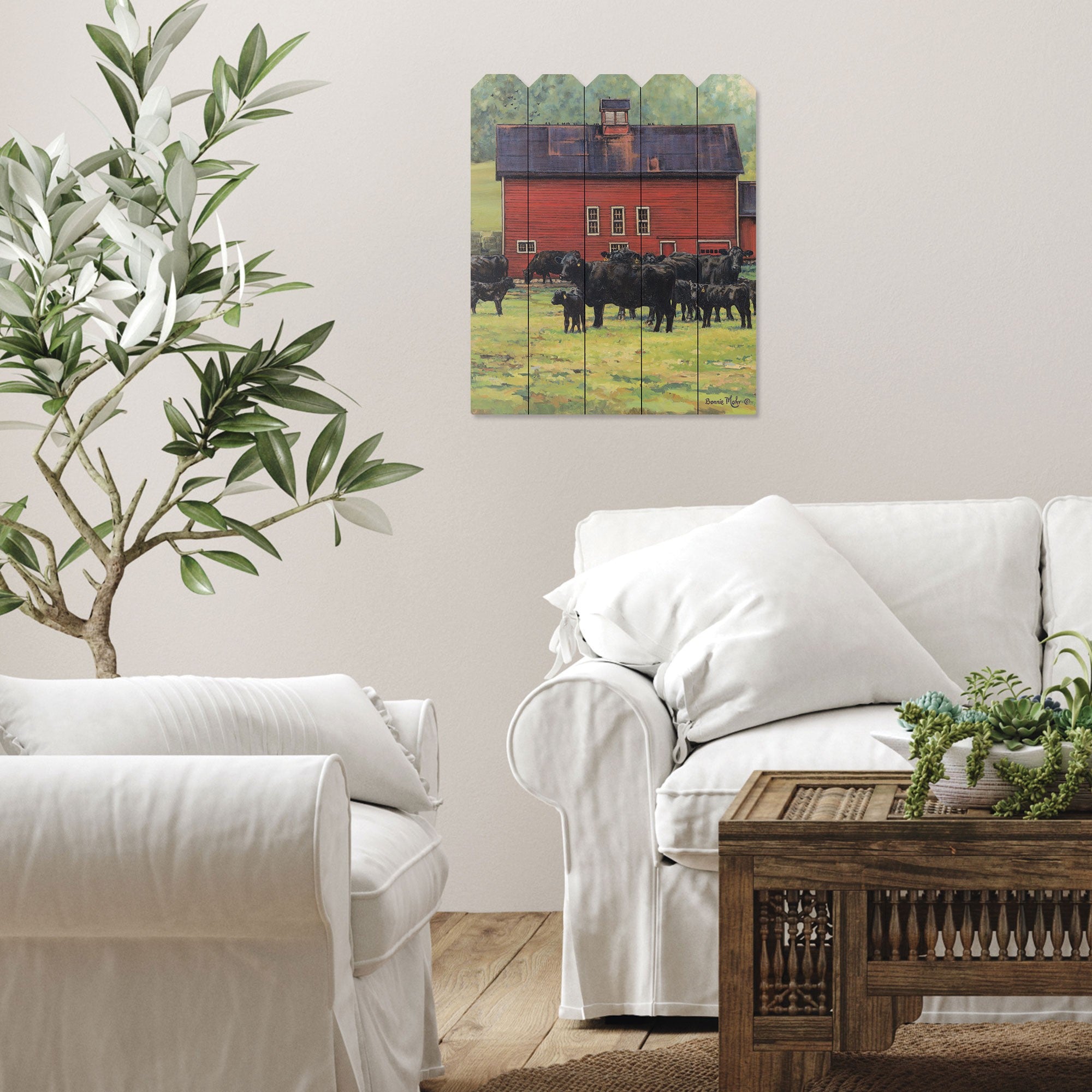 By The Red Barn Unframed Print Wall Art