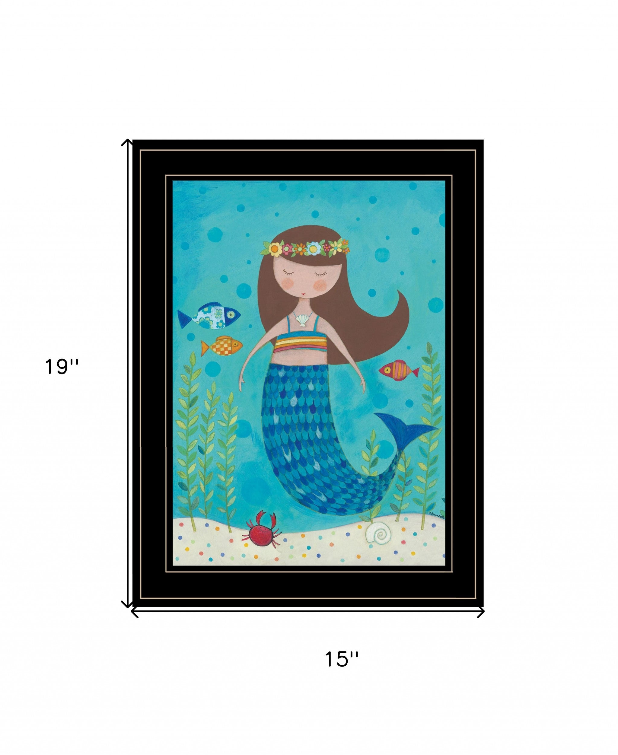 Under The Sea 4 Black Framed Print Wall Art