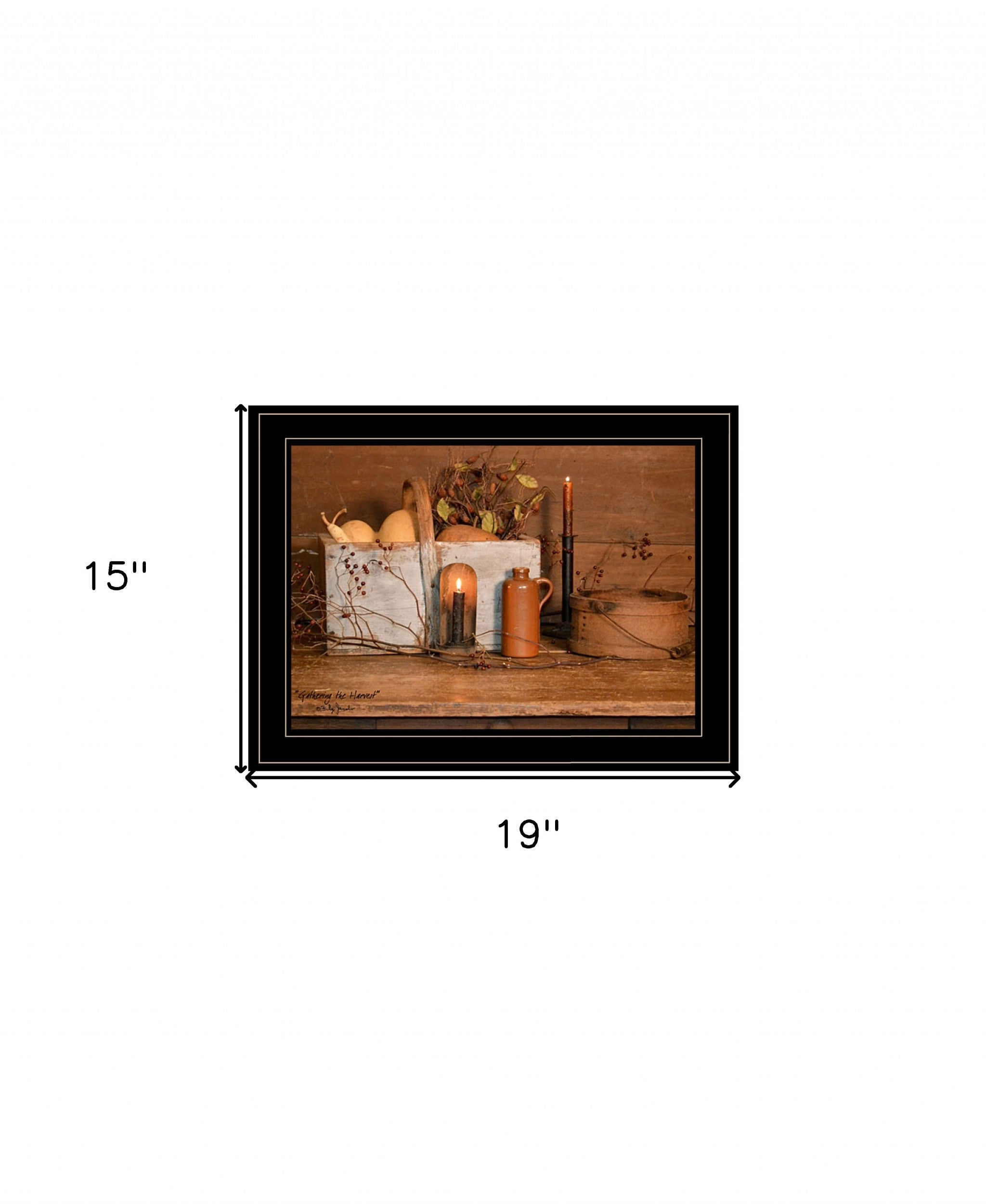 Gathering The Harvest 3 Black Framed Print Wall Art