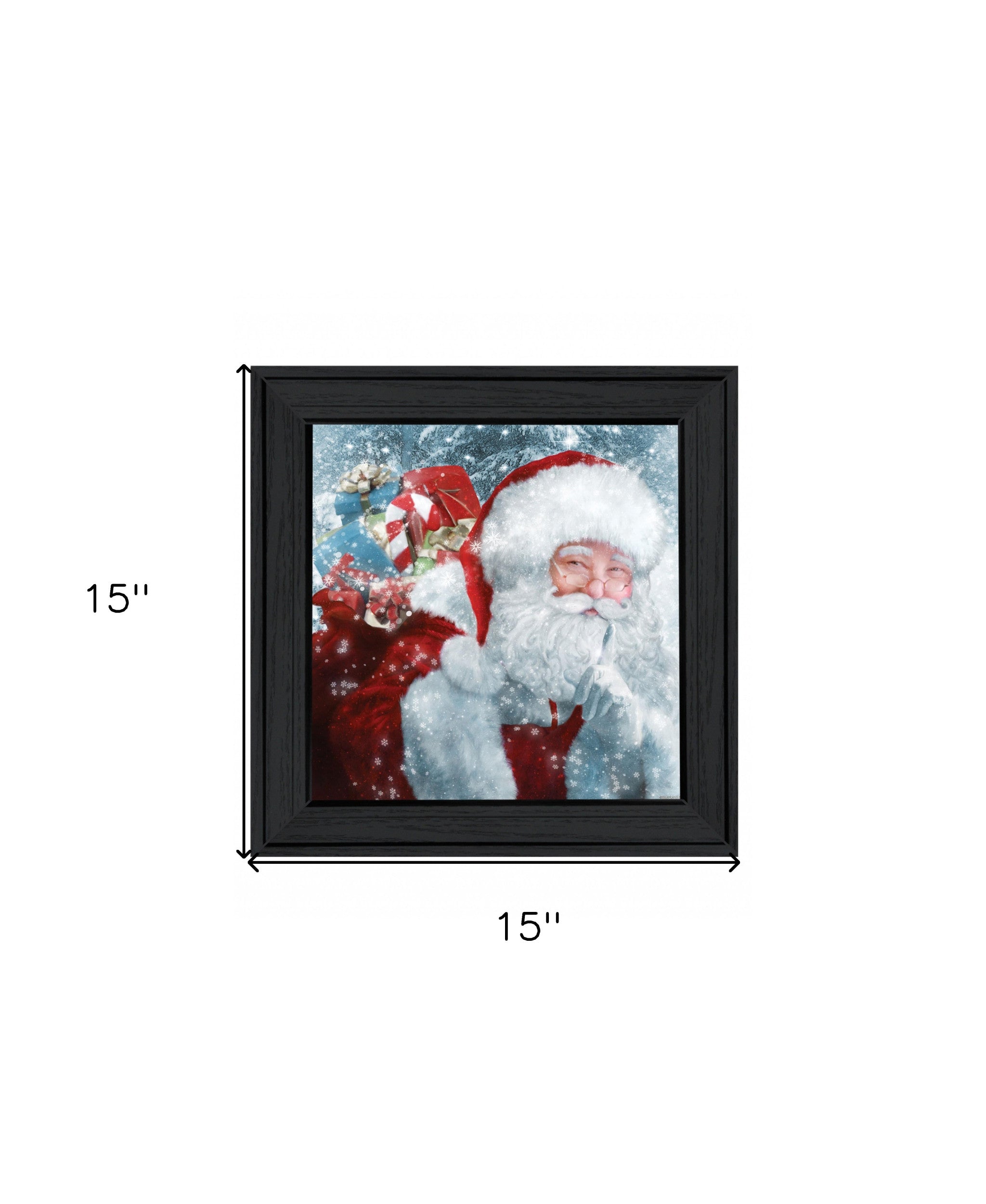 Santas Presents 3 Black Framed Print Wall Art