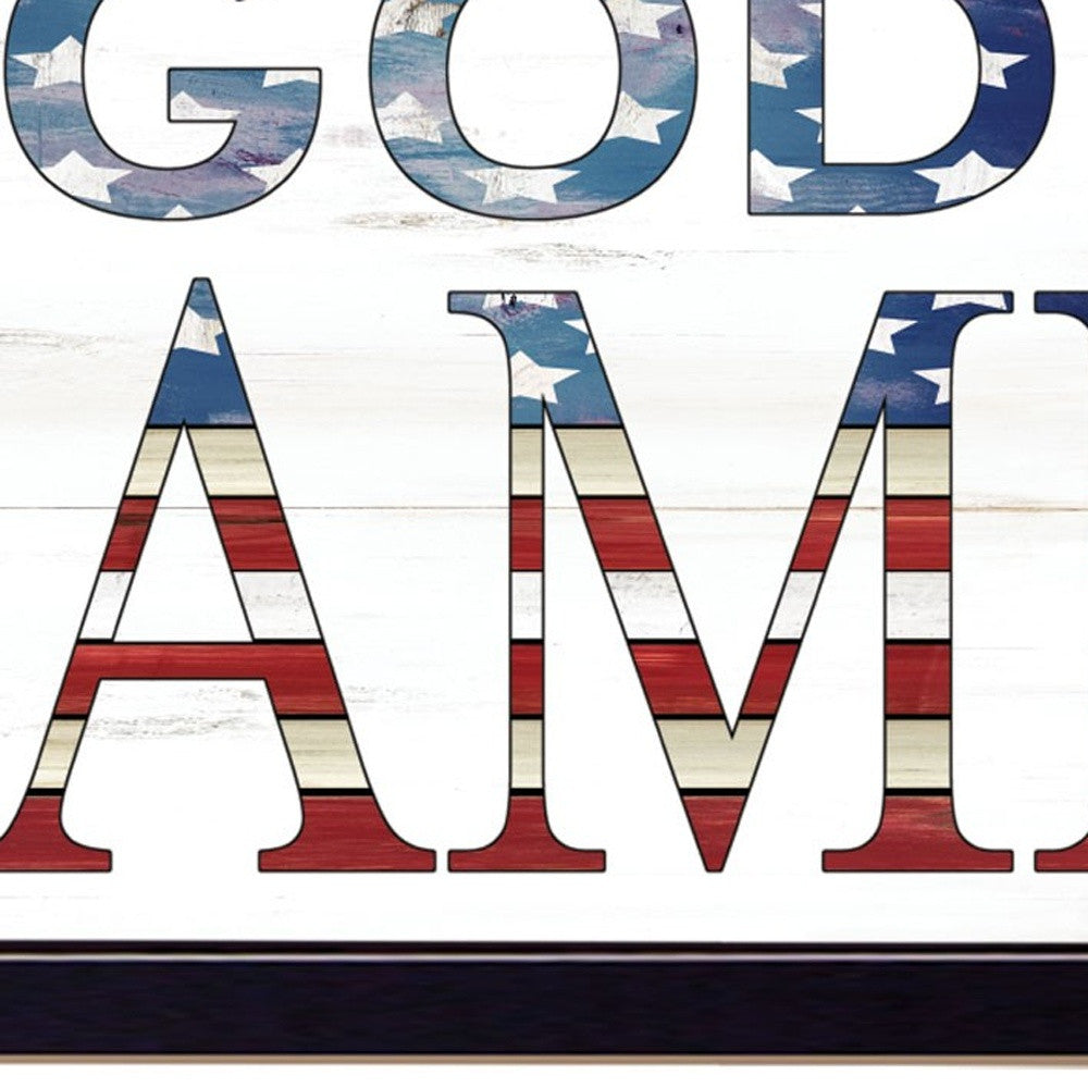 God Bless America 7 Black Framed Print Wall Art