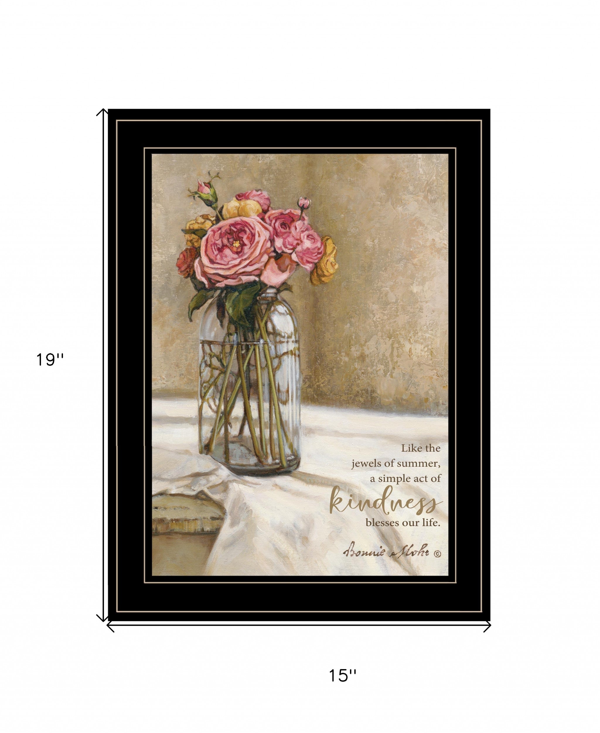 Jewels Of Summer 2 Black Framed Print Wall Art