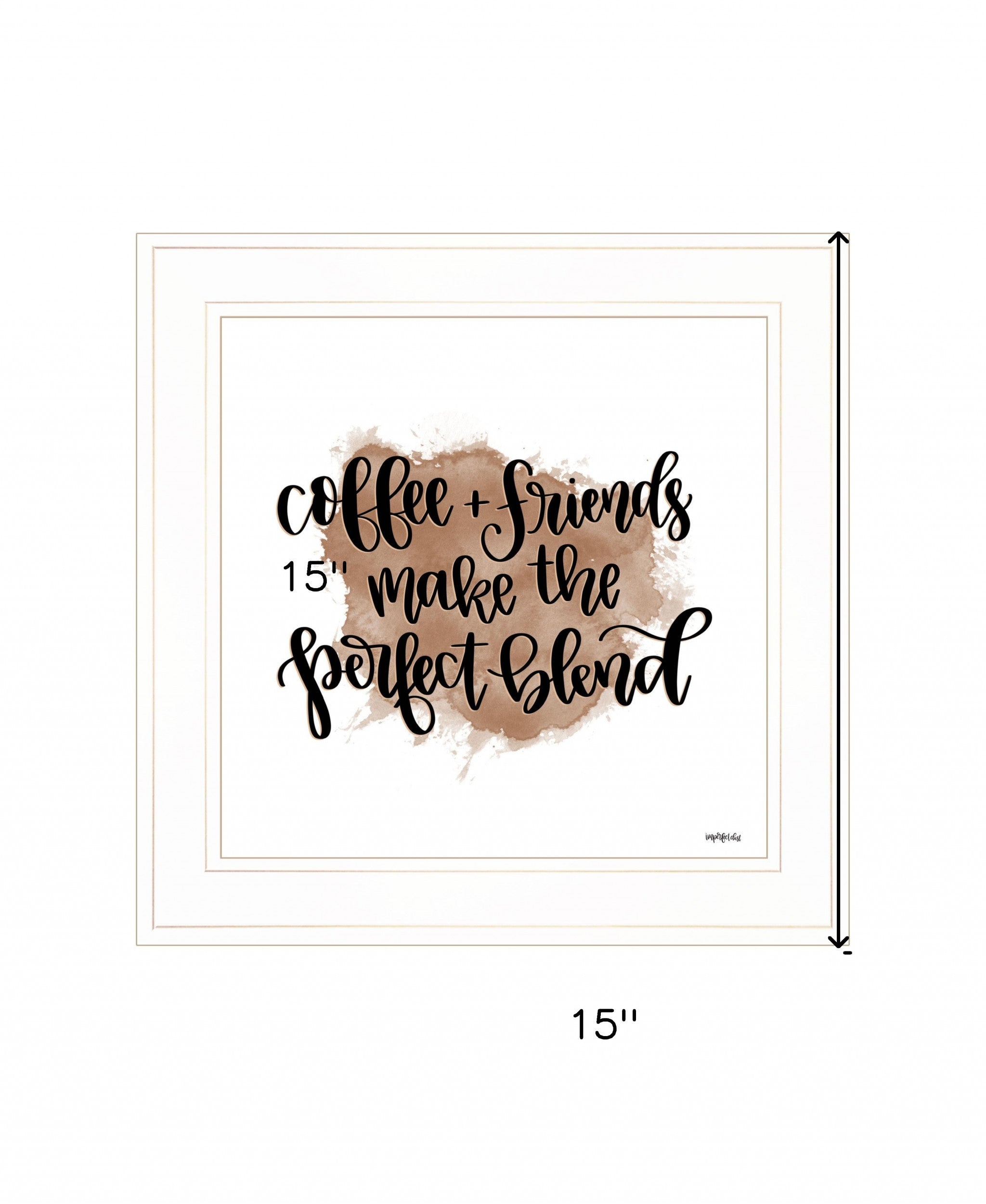 Coffee And Friends 2 White Framed Print Wall Art