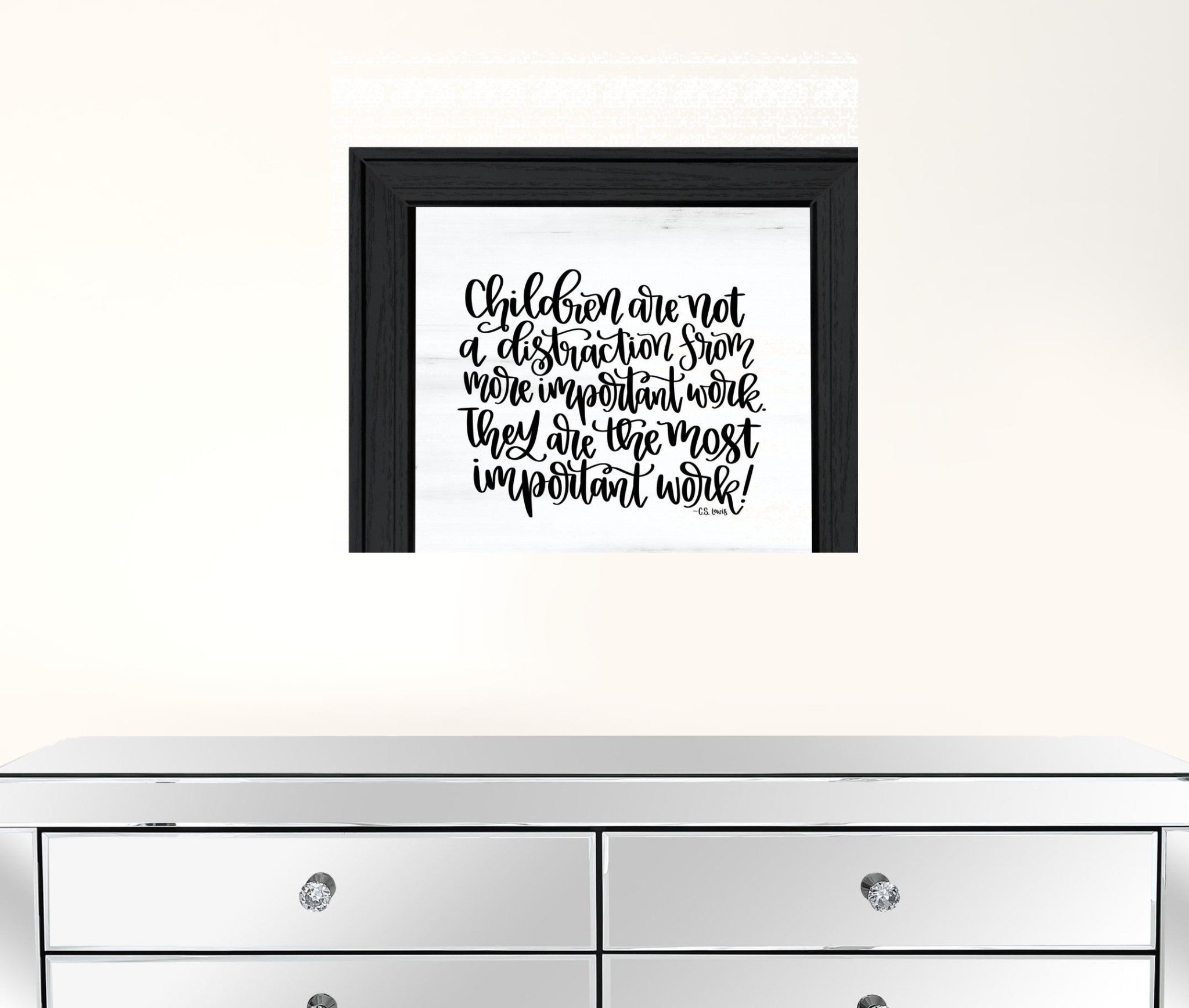 The Most Important Work 3 Black Framed Print Wall Art