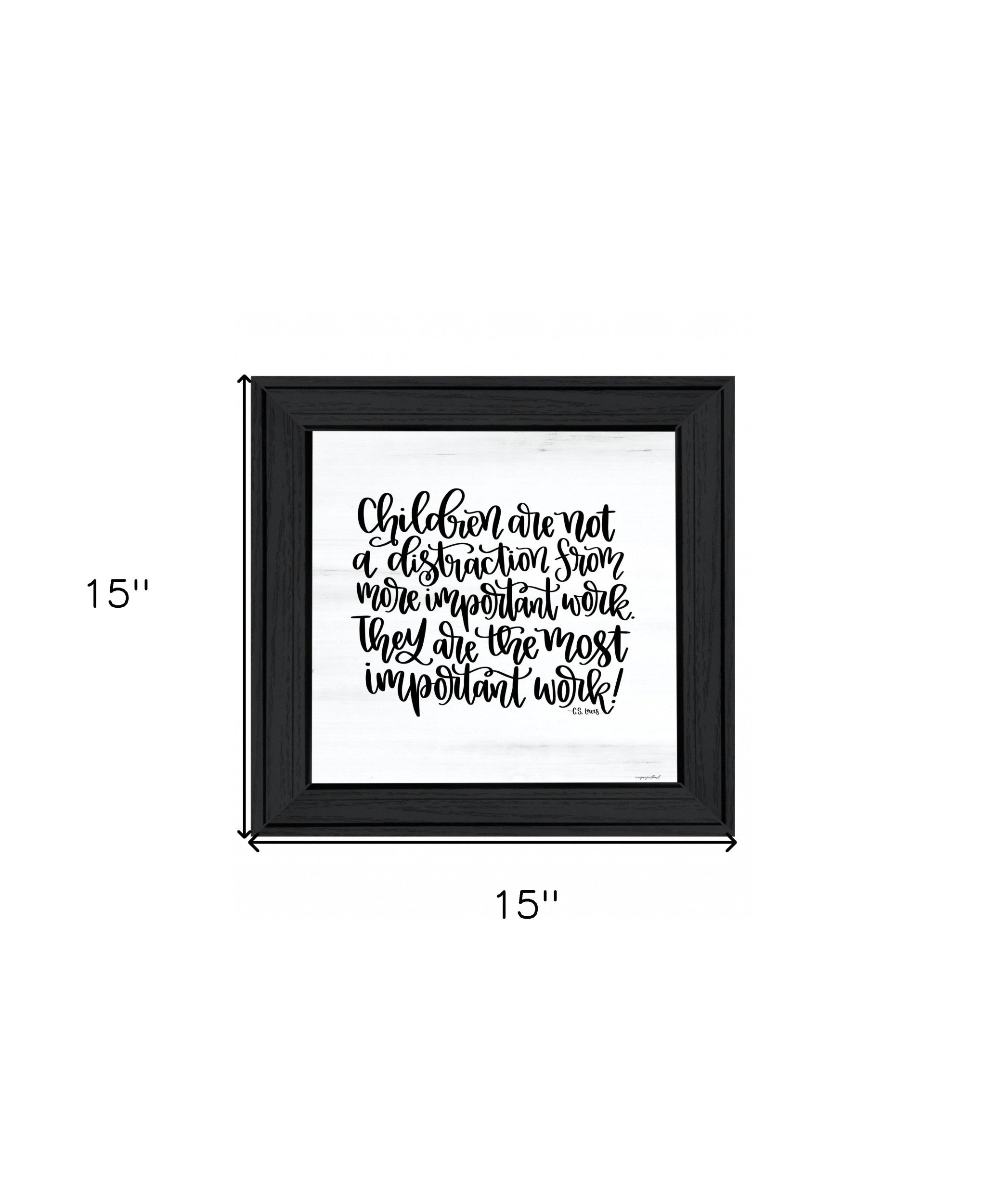 The Most Important Work 3 Black Framed Print Wall Art