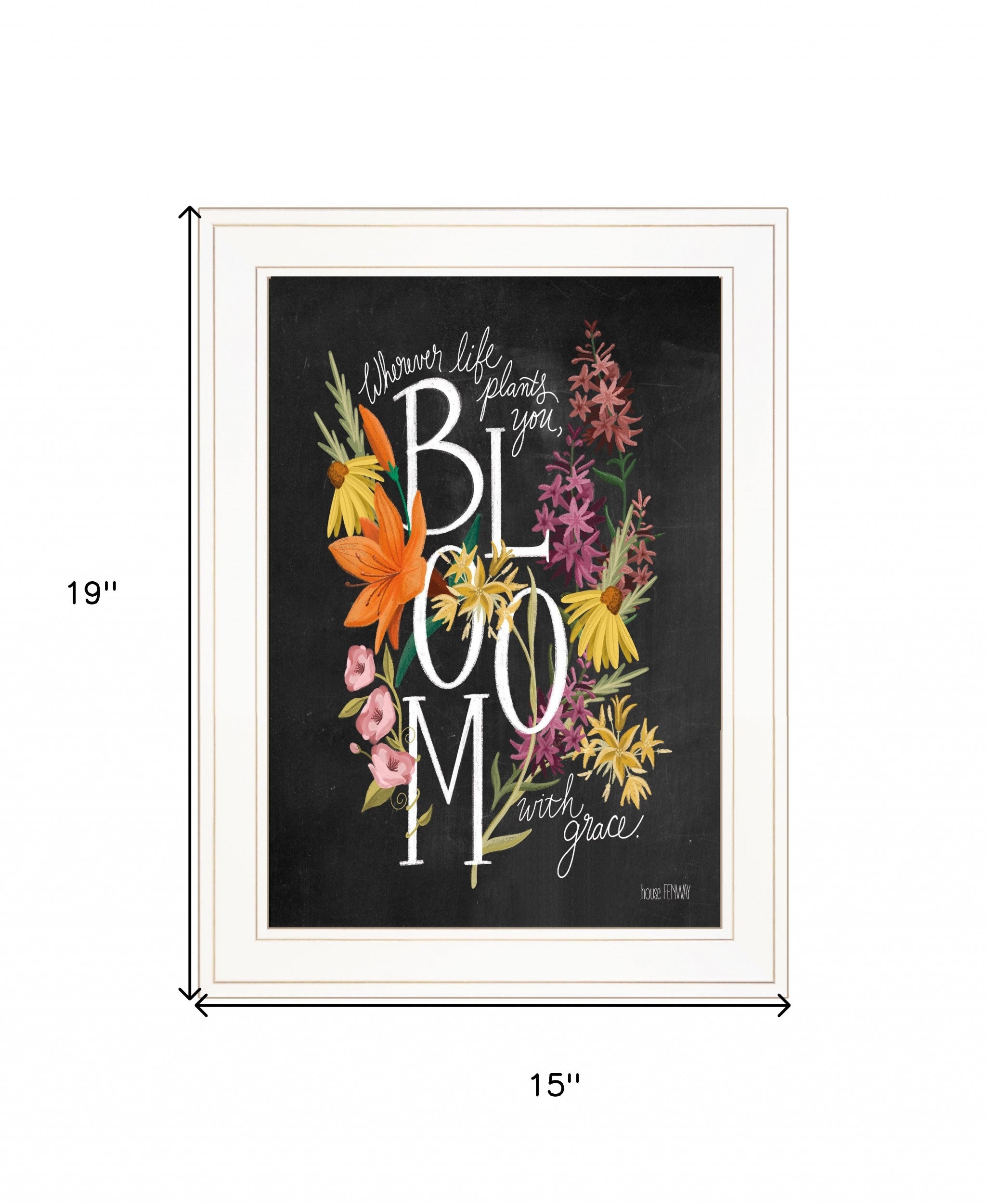 Bloom With Grace 2 White Framed Print Wall Art