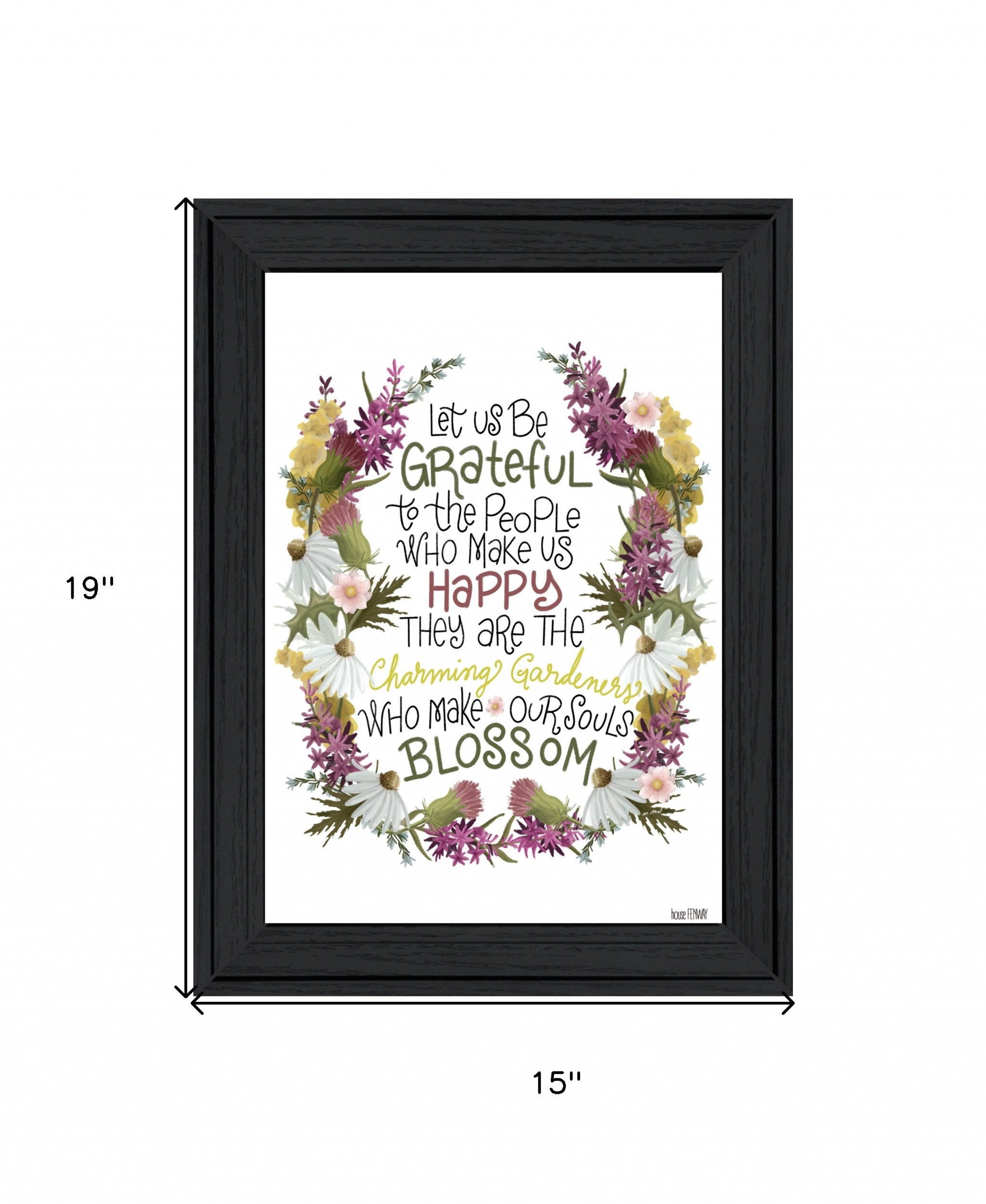 Charming Garden 4 Black Framed Print Wall Art