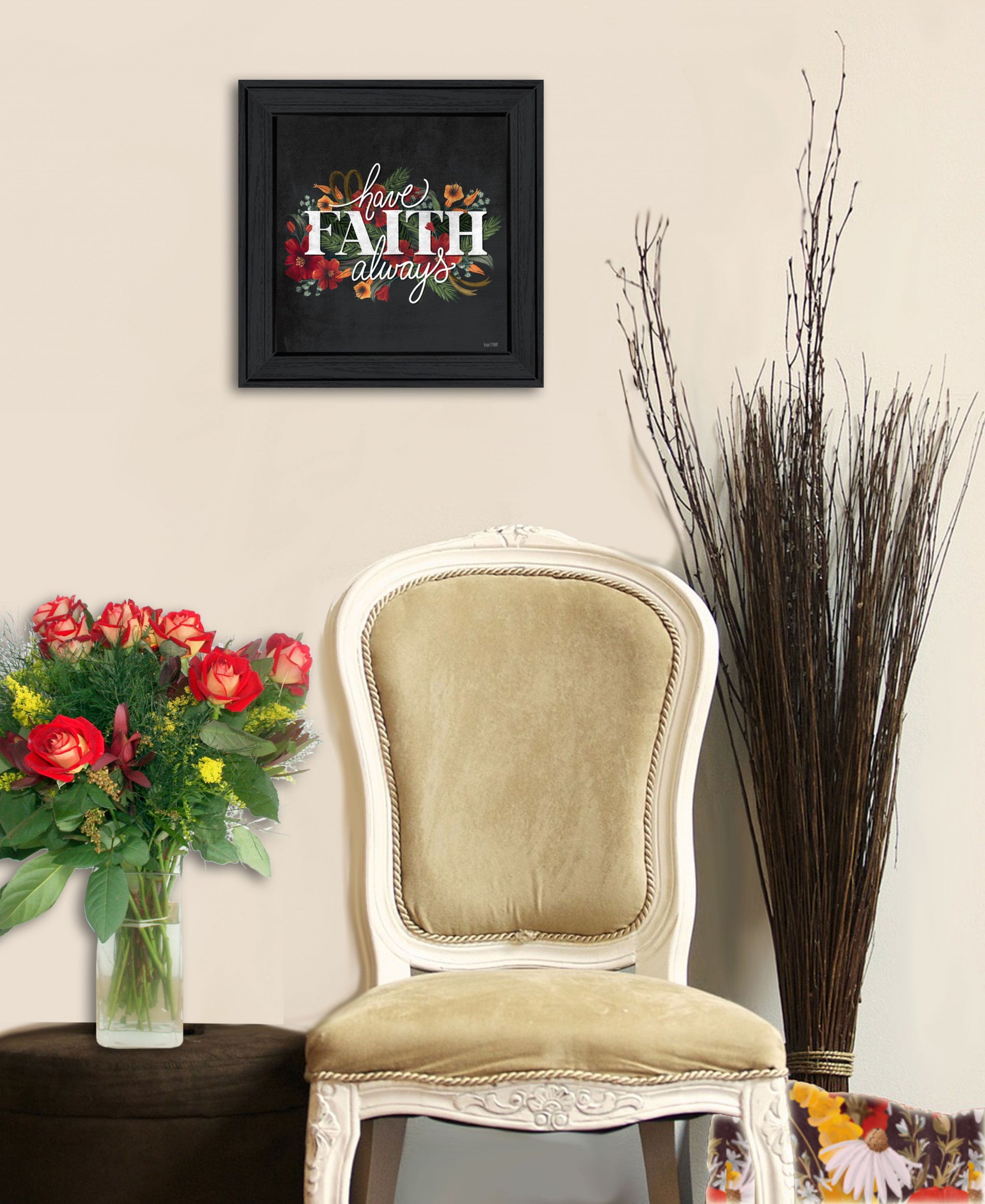 Have Faith 3 Black Framed Print Wall Art