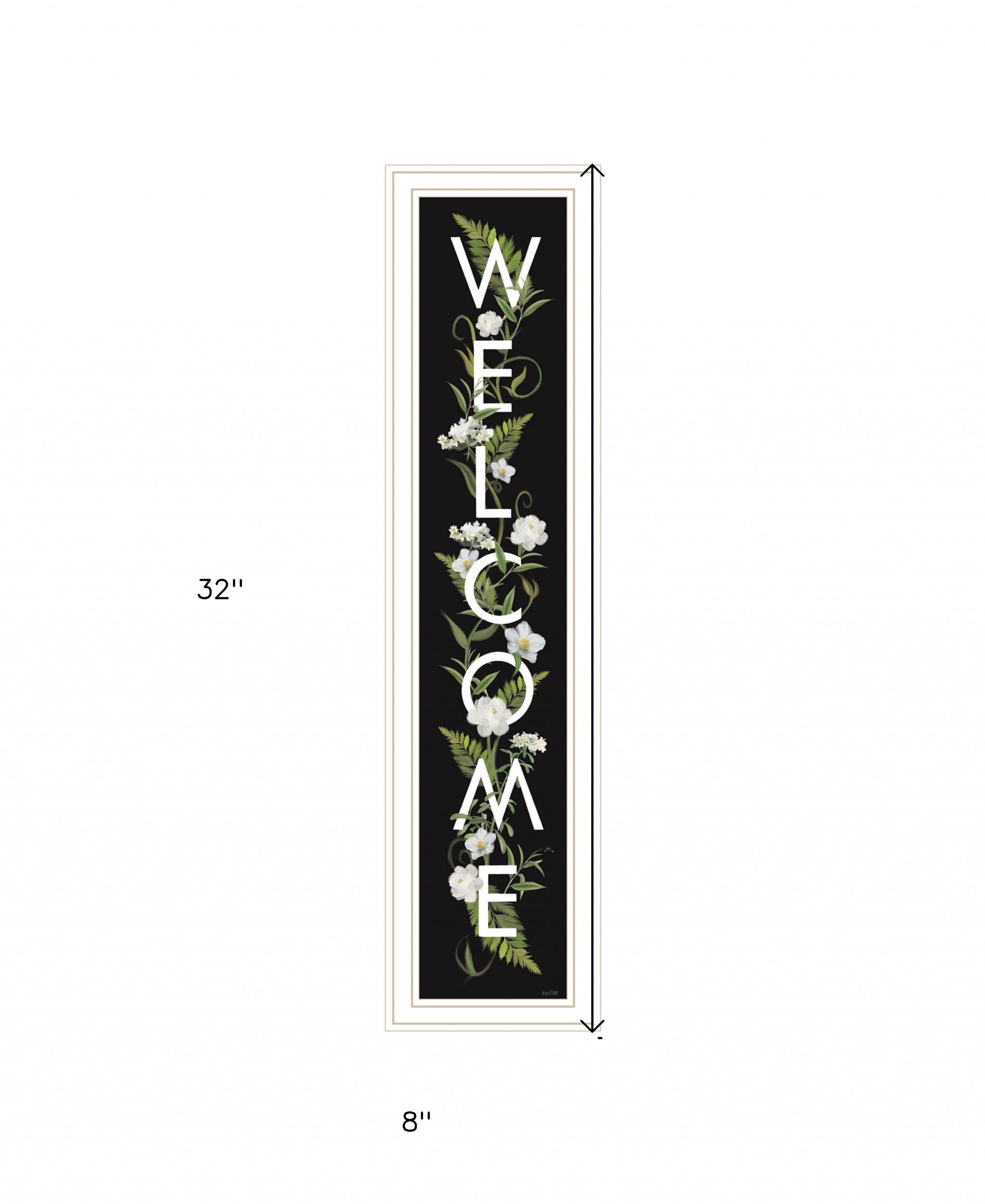 Welcome Sign I 4 White Framed Print Wall Art