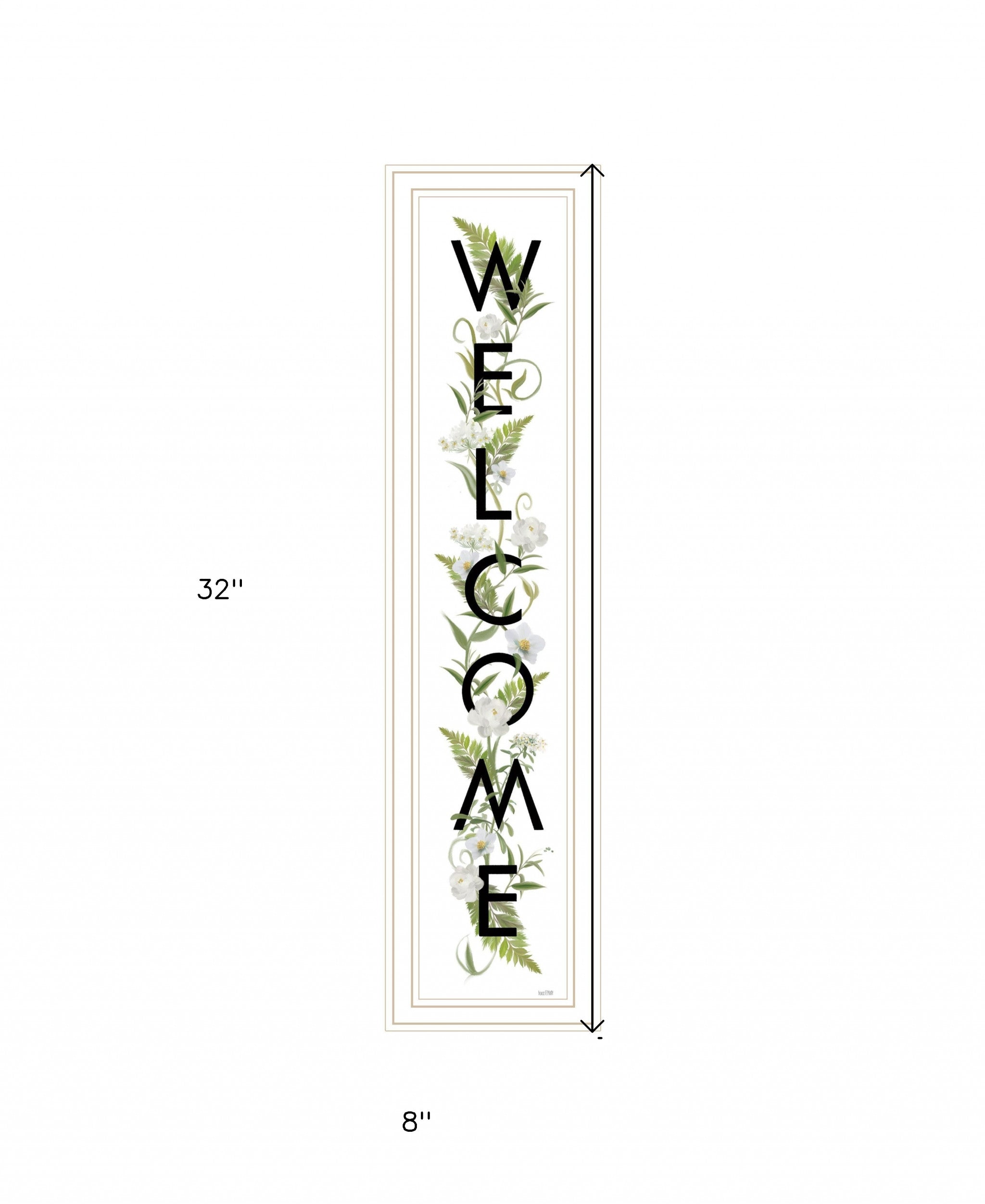 Welcome Sign II 4 White Framed Print Wall Art