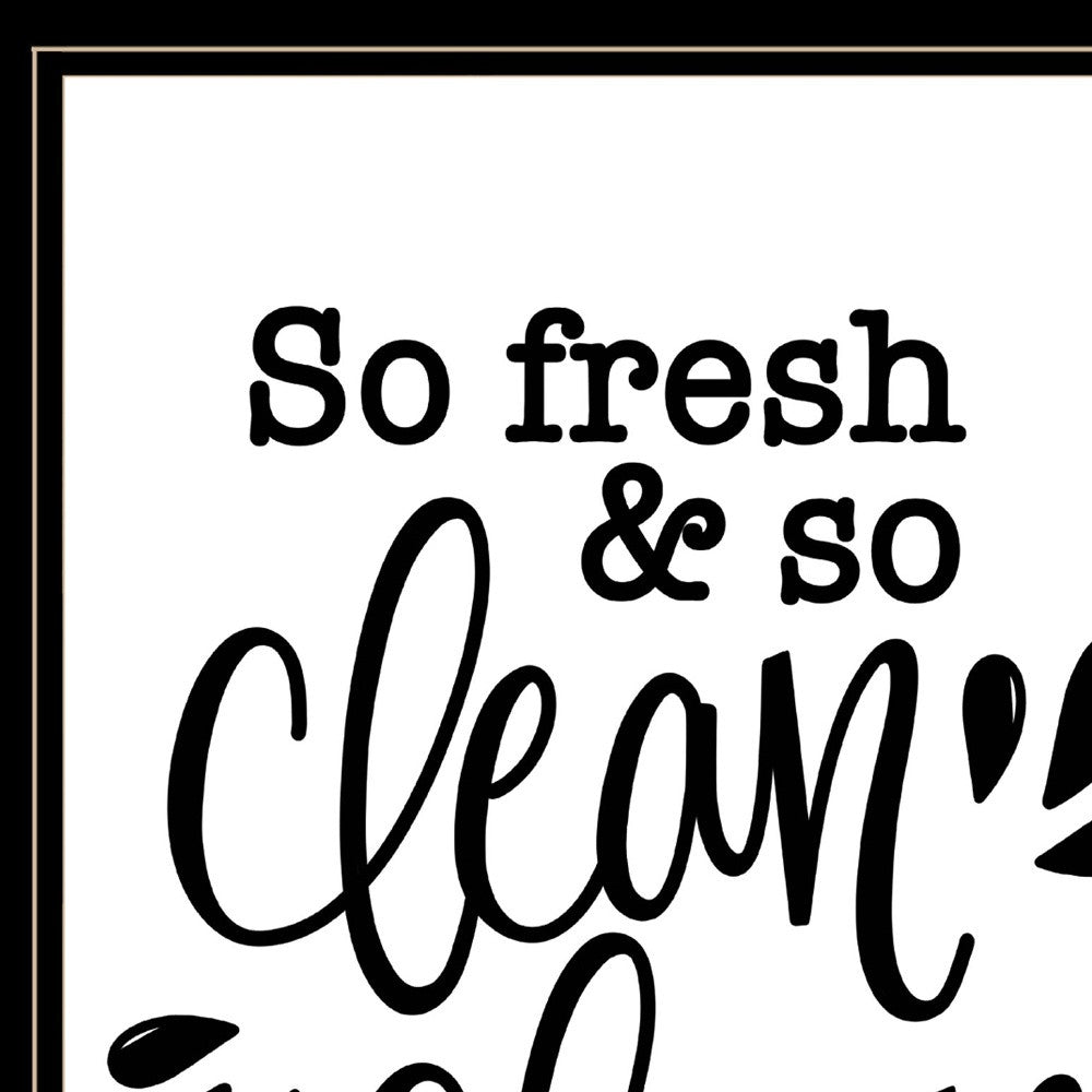 So Clean Clean 2 Black Framed Print Wall Art