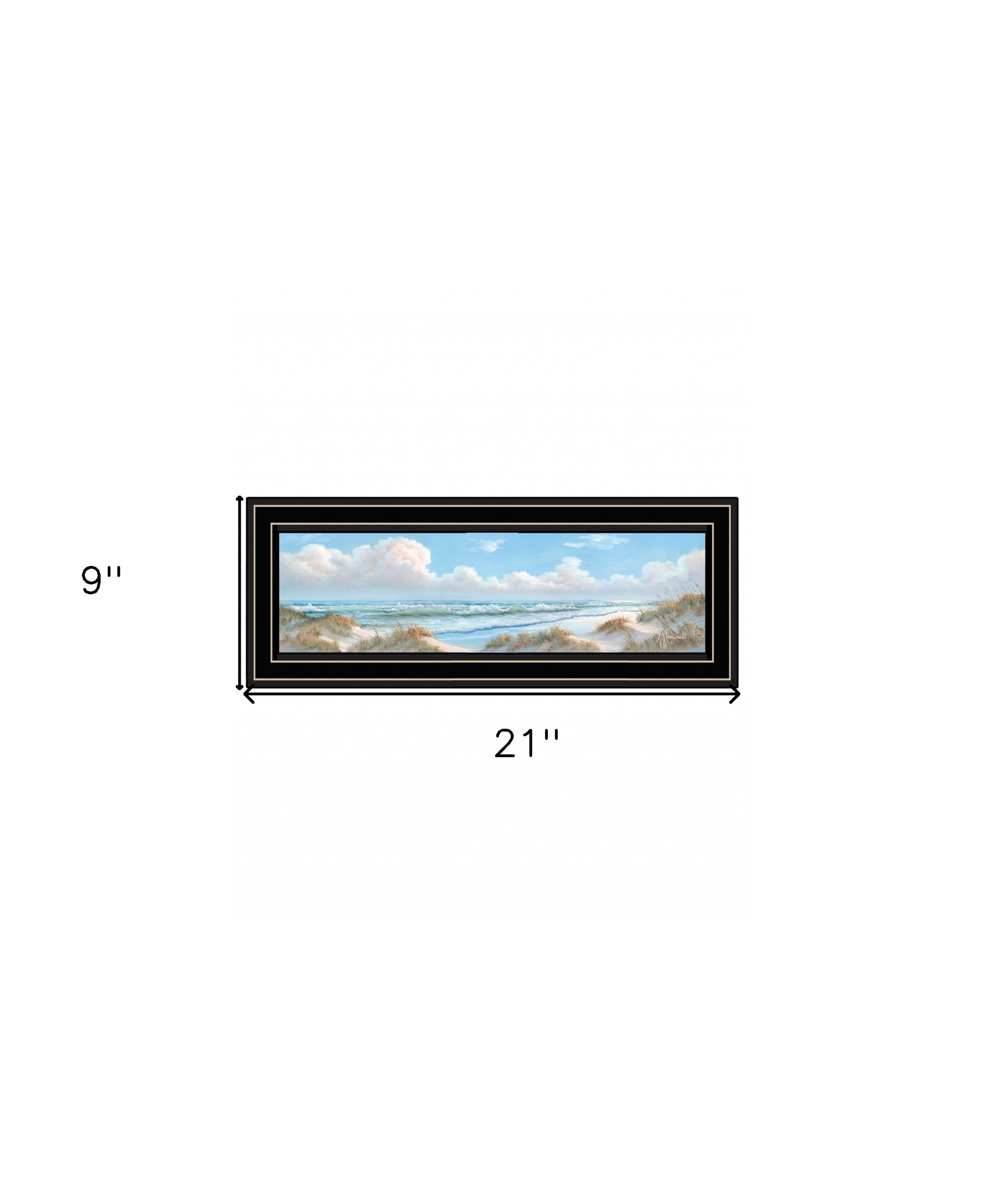 Seascape I 2 Black Framed Print Wall Art