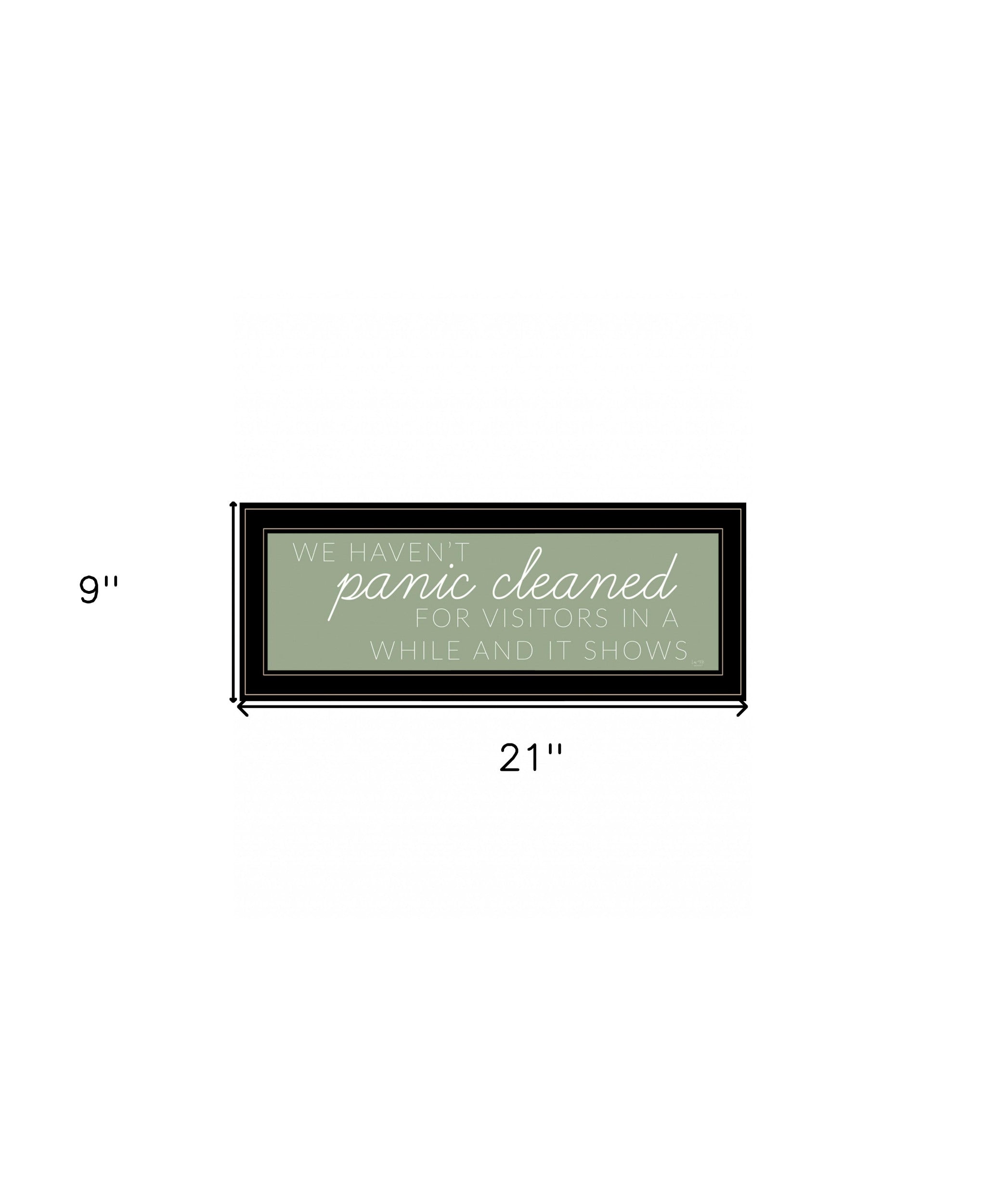 Panic Cleaned 2 Black Framed Print Wall Art