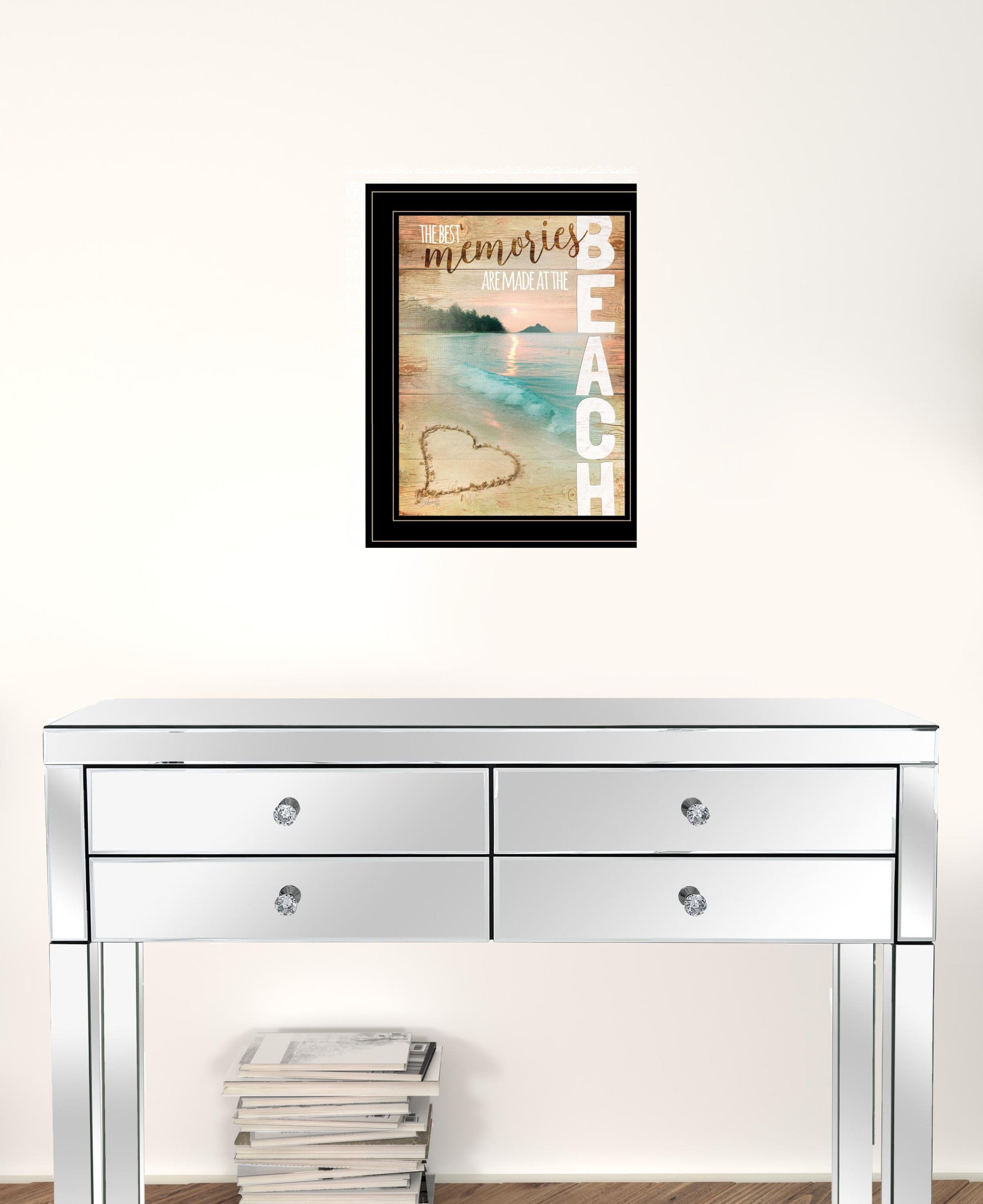 Beach Memories 2 Black Framed Print Wall Art